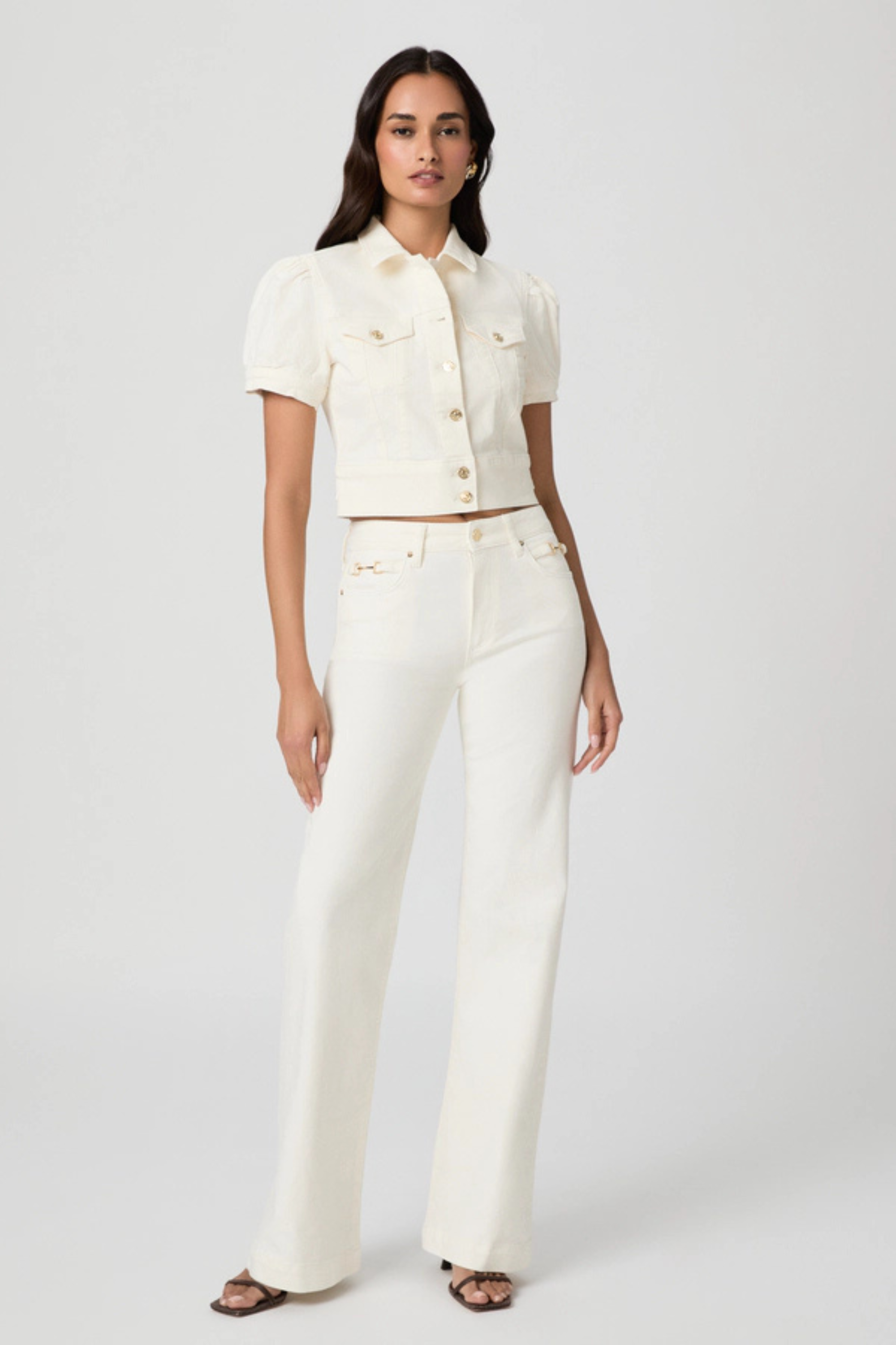 Paige Kendra Jacket in Tonal Ecru