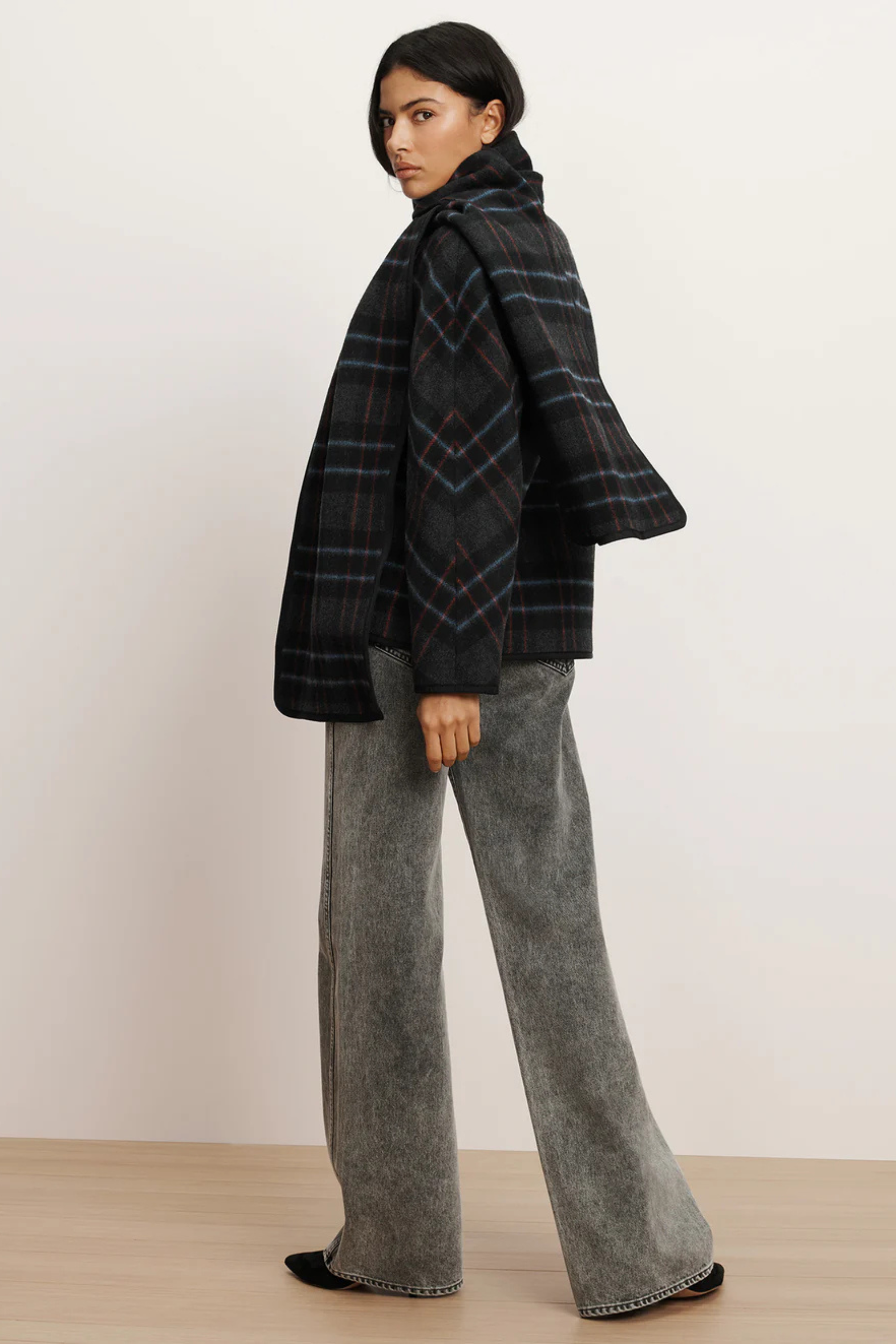 Veronica Beard Martine Dickey Coat with Scarf