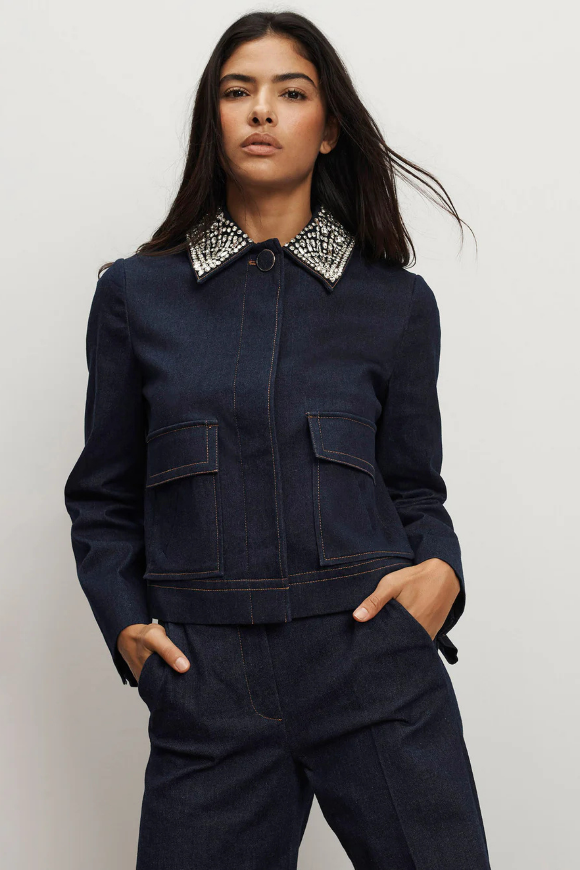 Veronica Beard Embellished Barrington Jacket