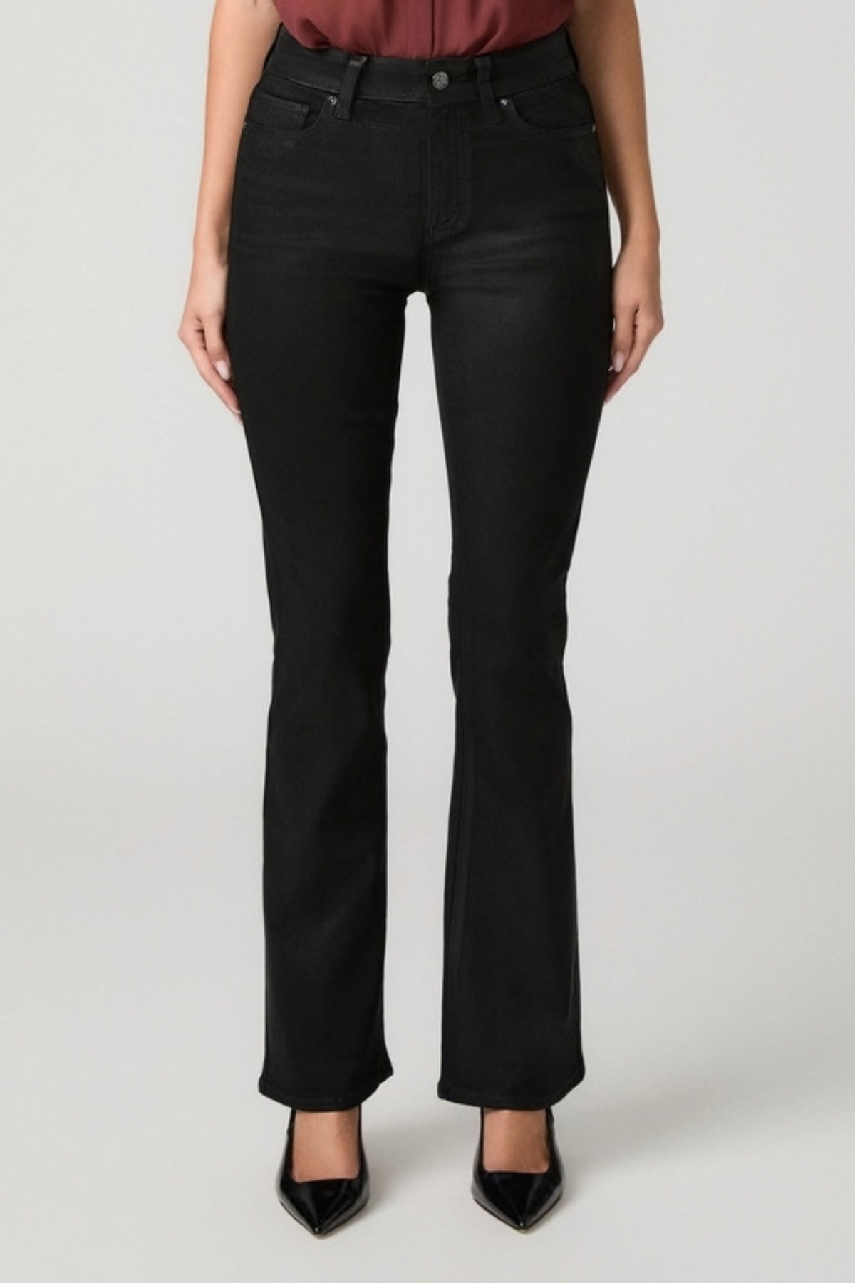 Paige High Rise Laurel Canyon 32" Black Coated