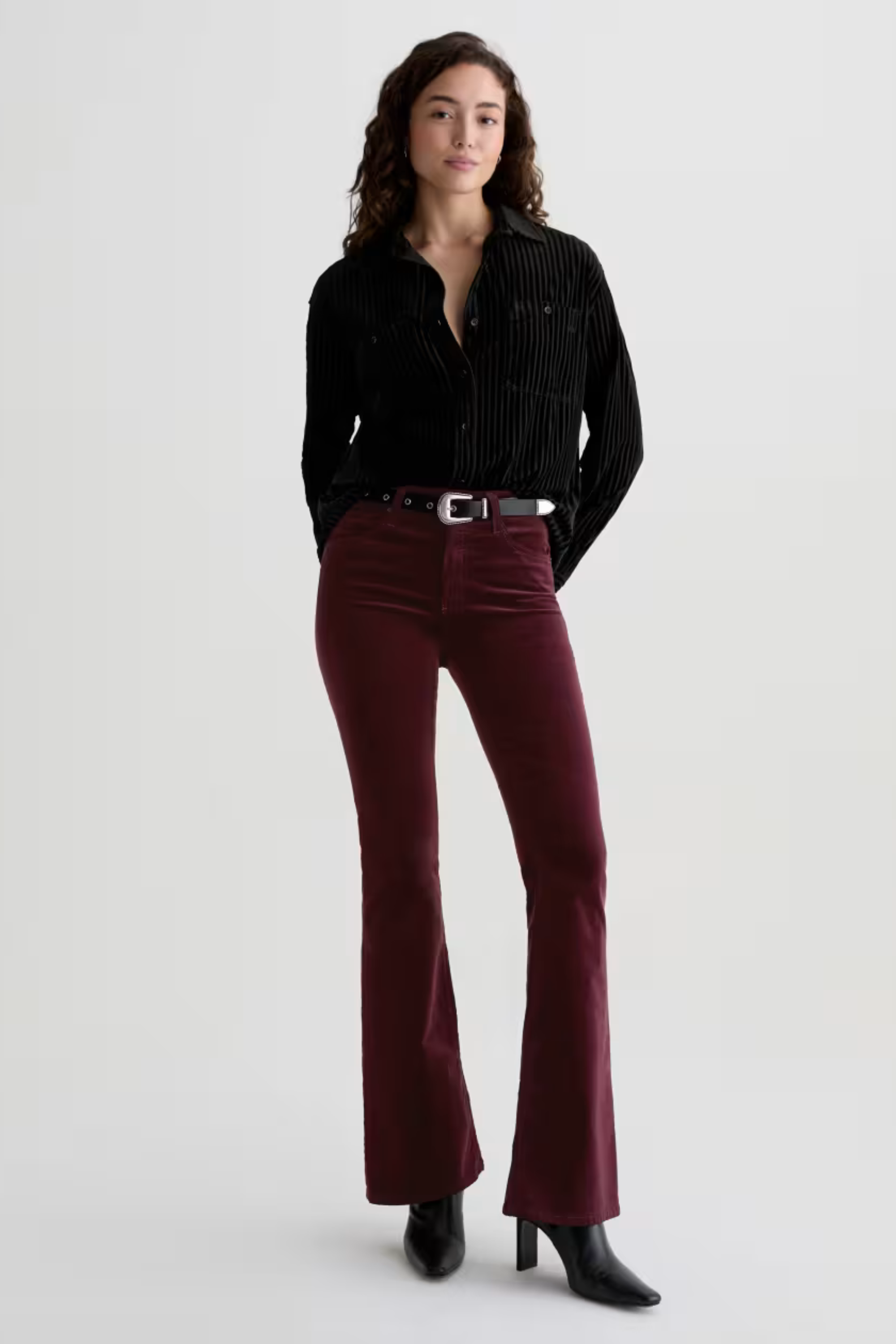 AG Farrah Boot Winery Velvet