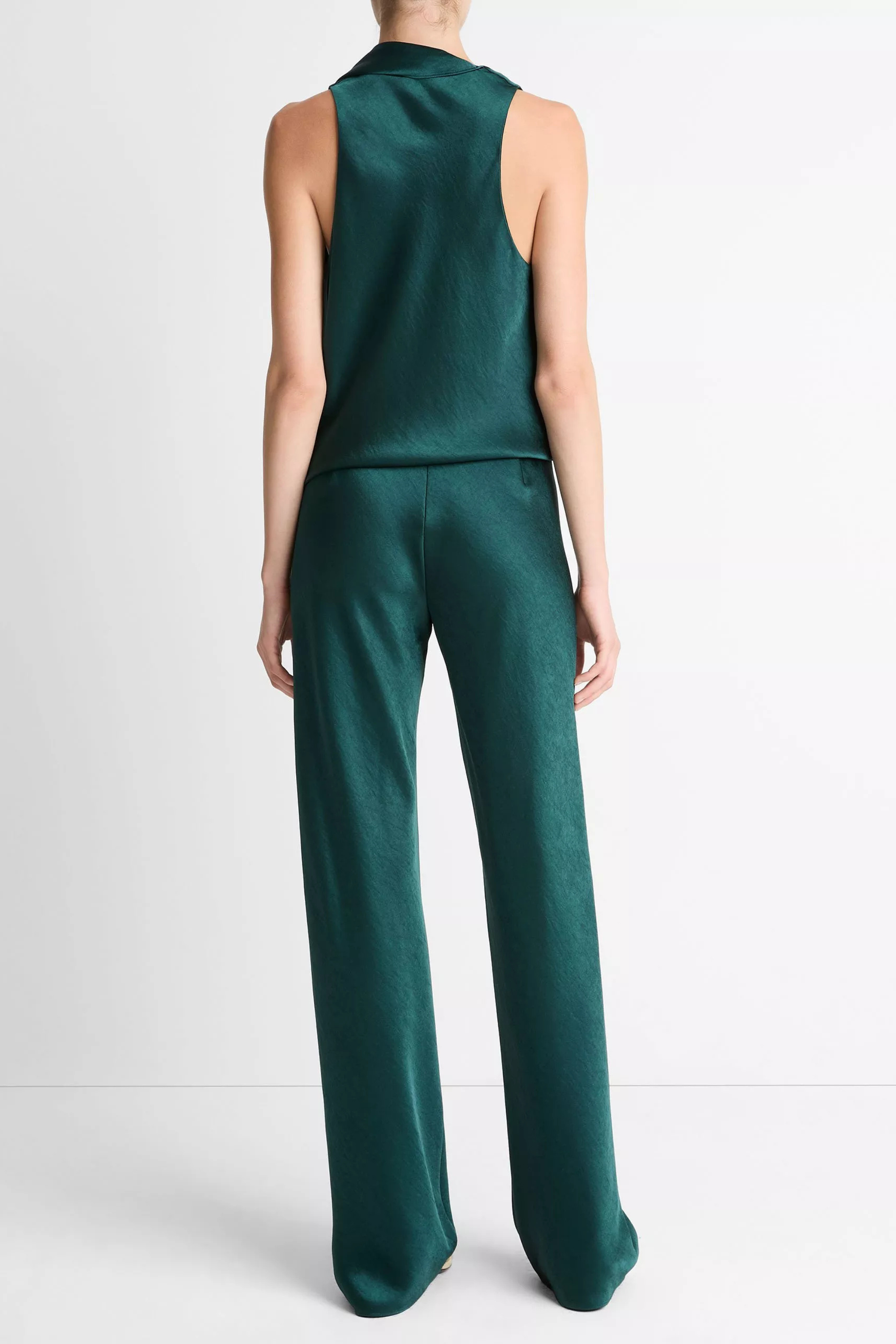 Vince High Waist Satin Bias Pant