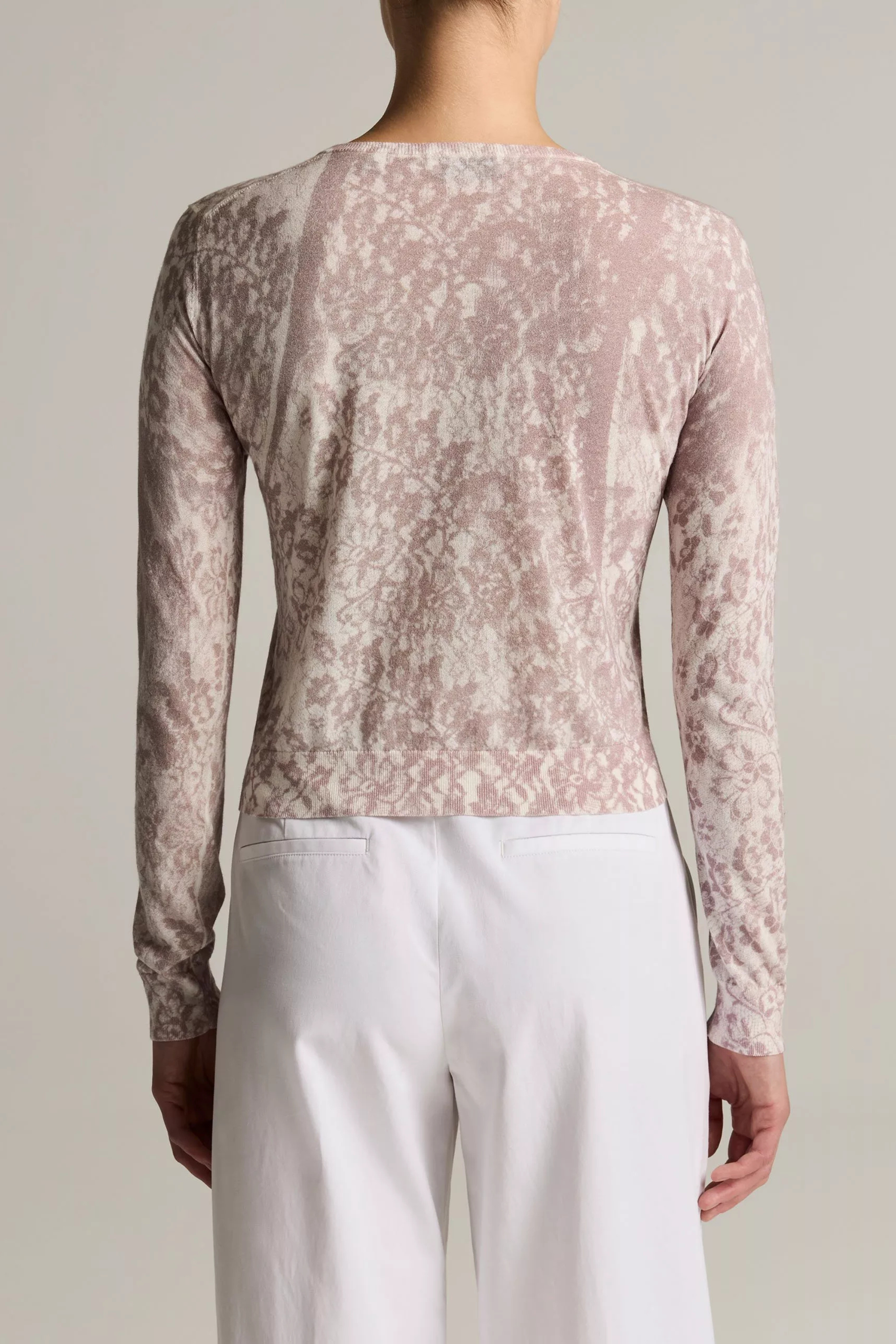 Vince Printed Floral Cardigan