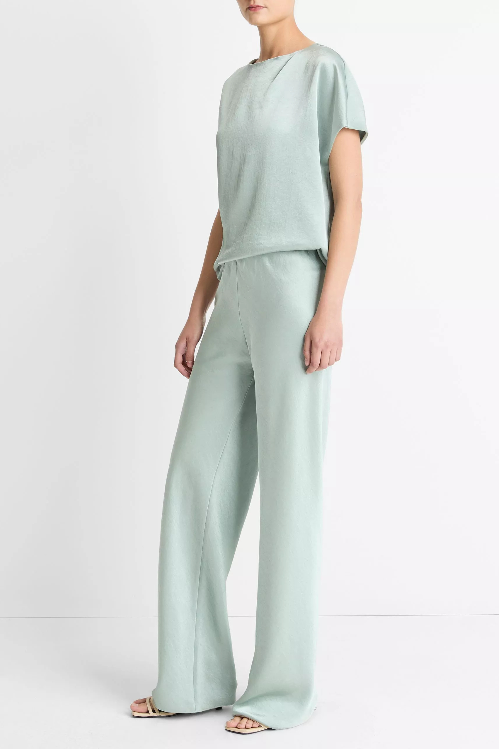 Vince High Waist Satin Bias Pant