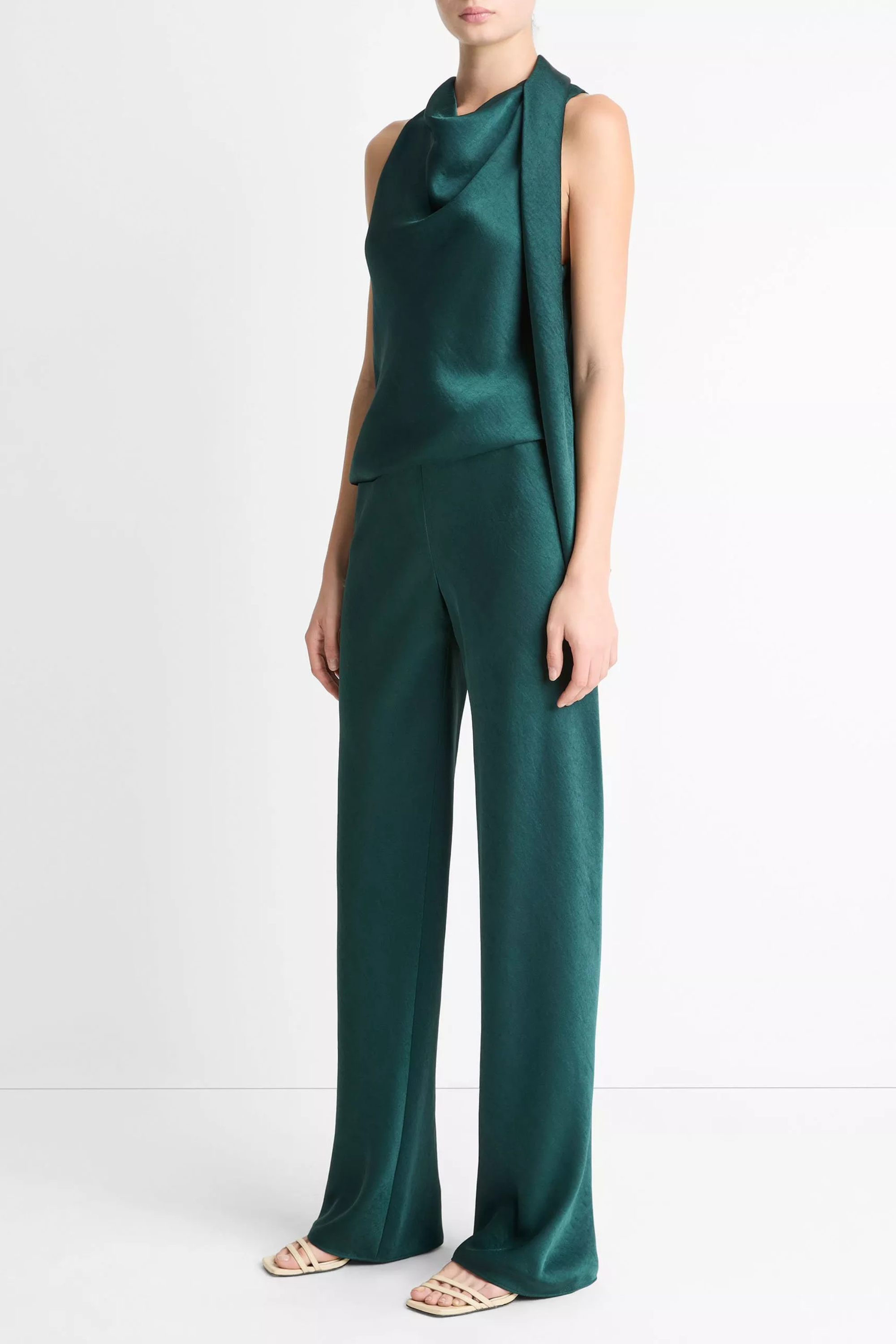 Vince High Waist Satin Bias Pant