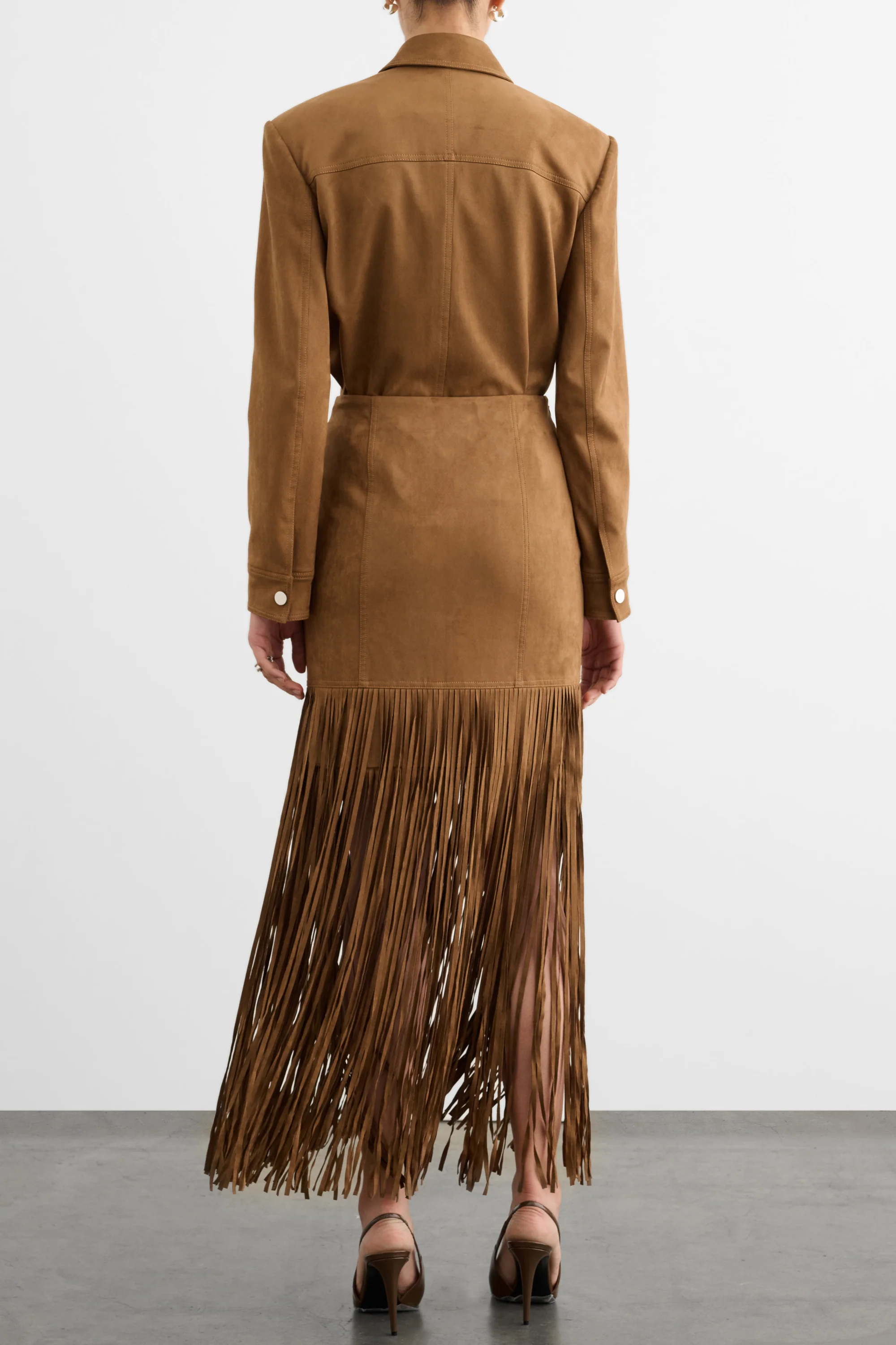 Toccin Soren Mini Skirt with Fringe