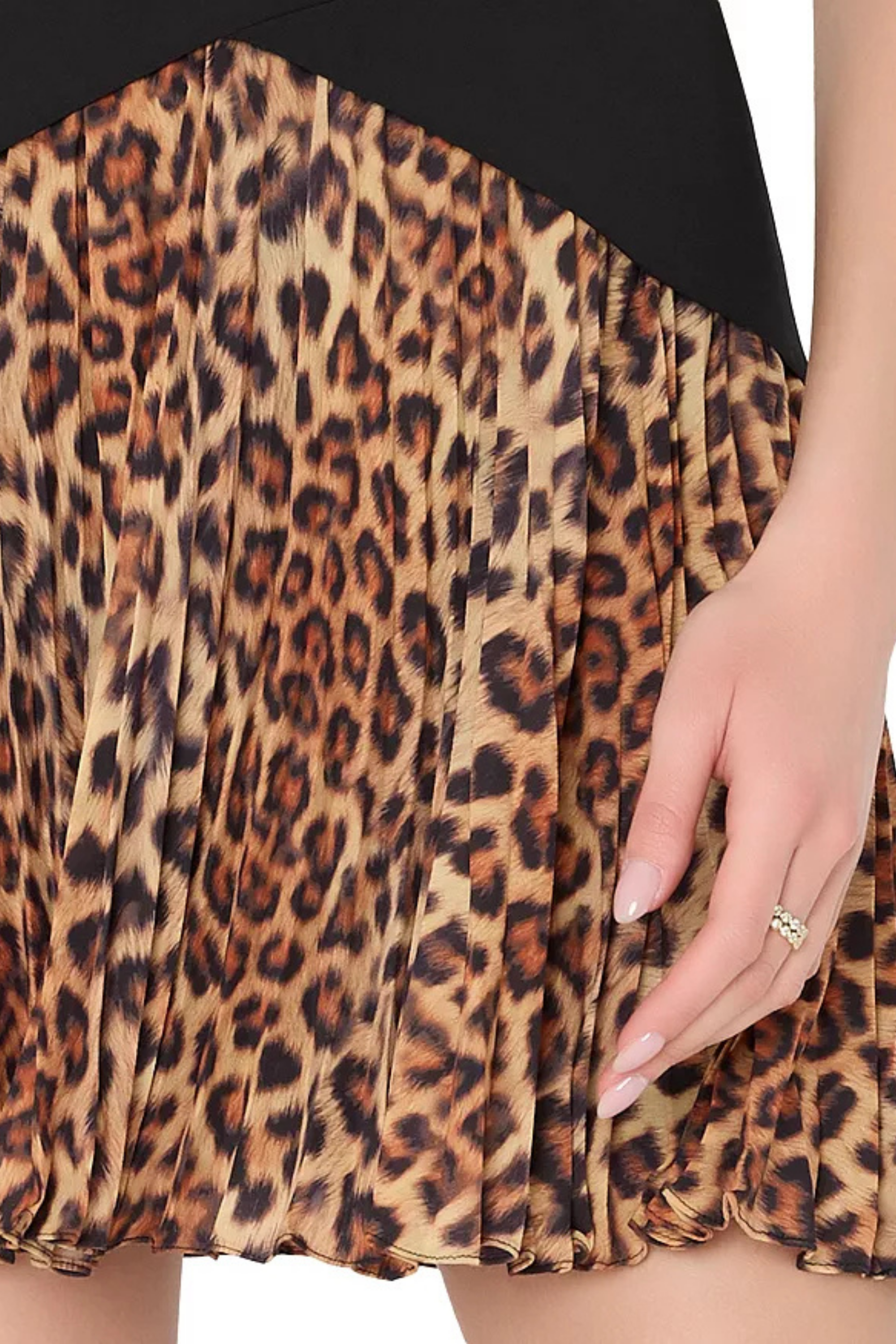Milly Haddy Leopard Pleated Dress