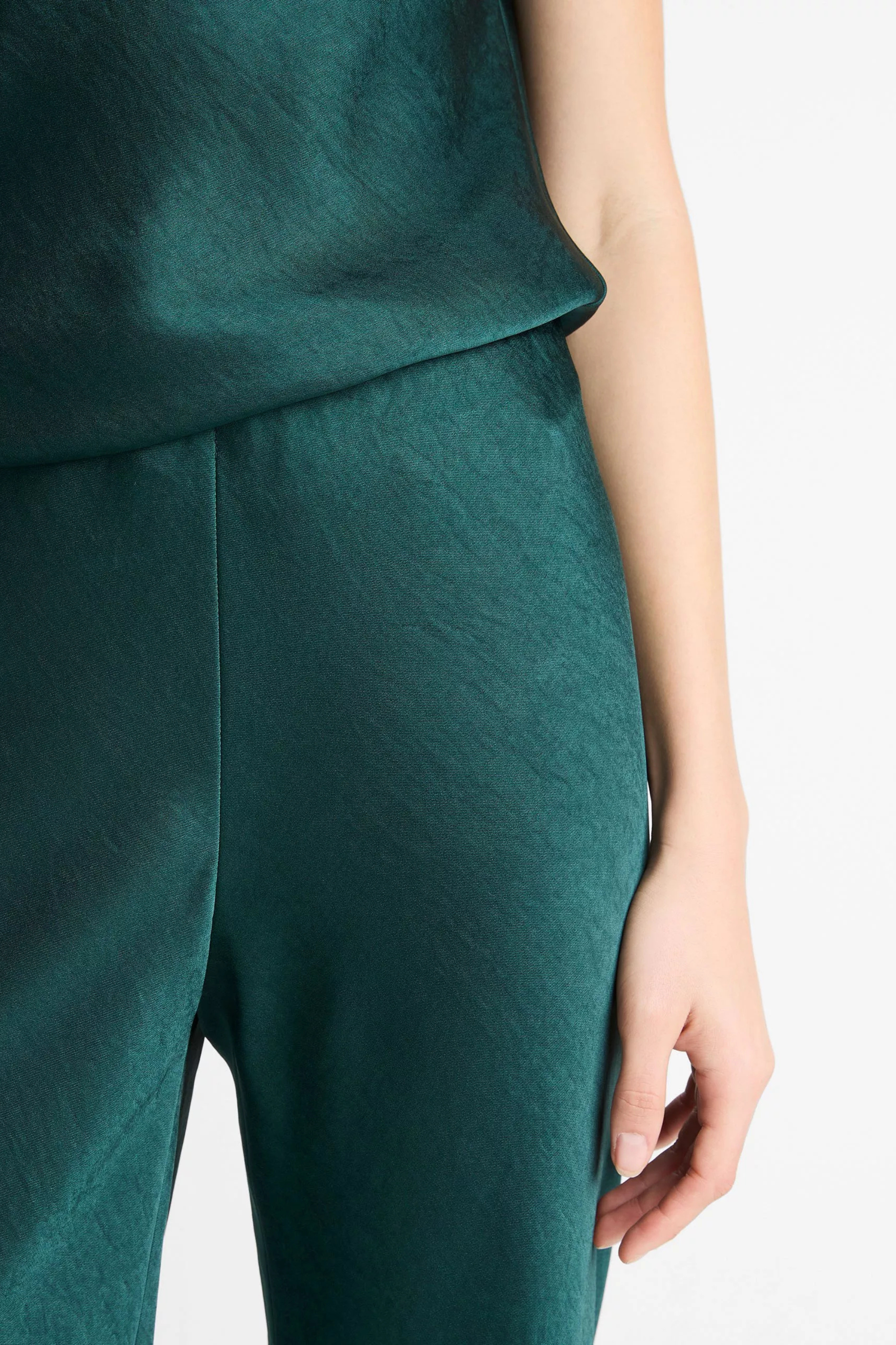 Vince High Waist Satin Bias Pant