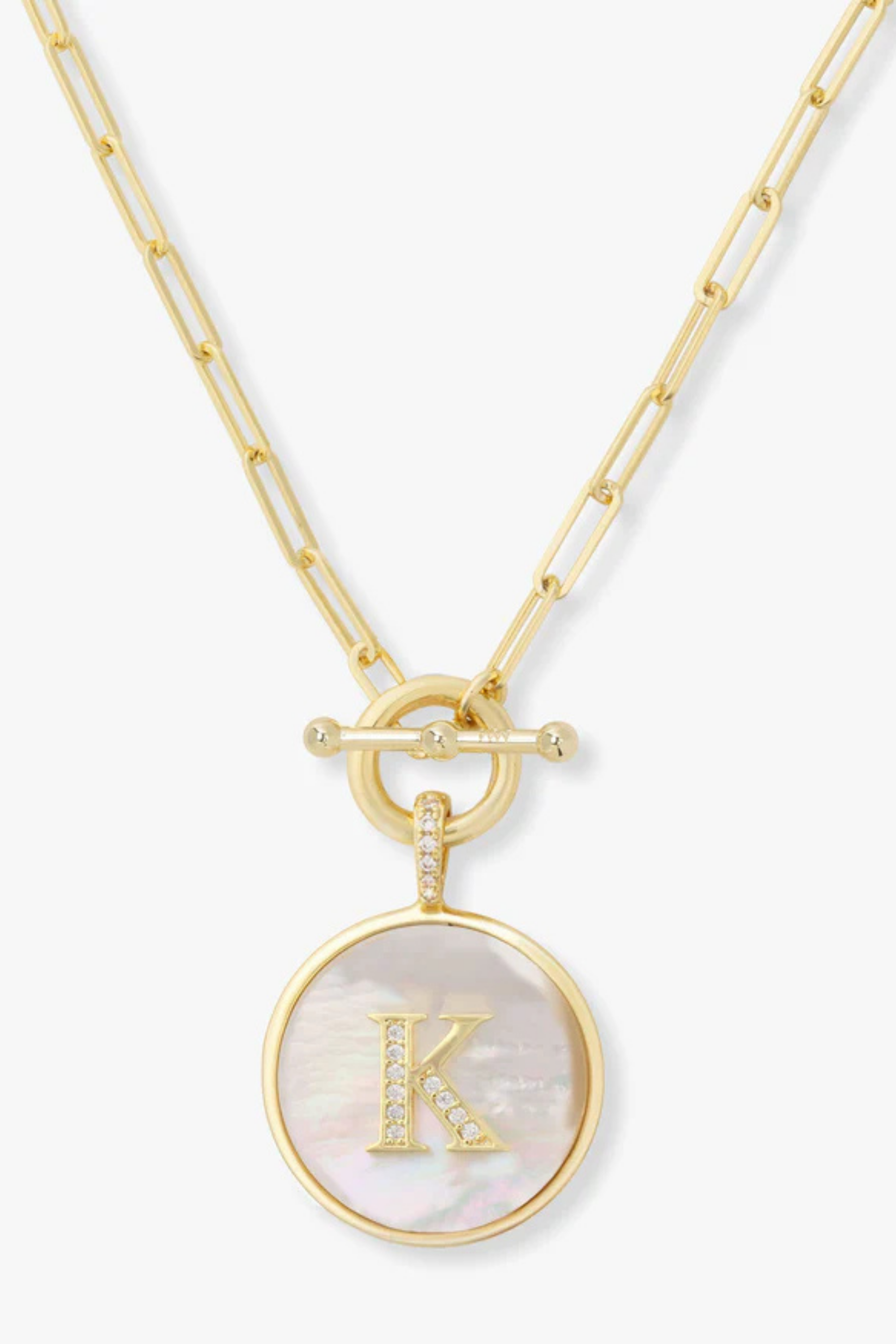 Melinda Maria Love Letters Medallion Necklace