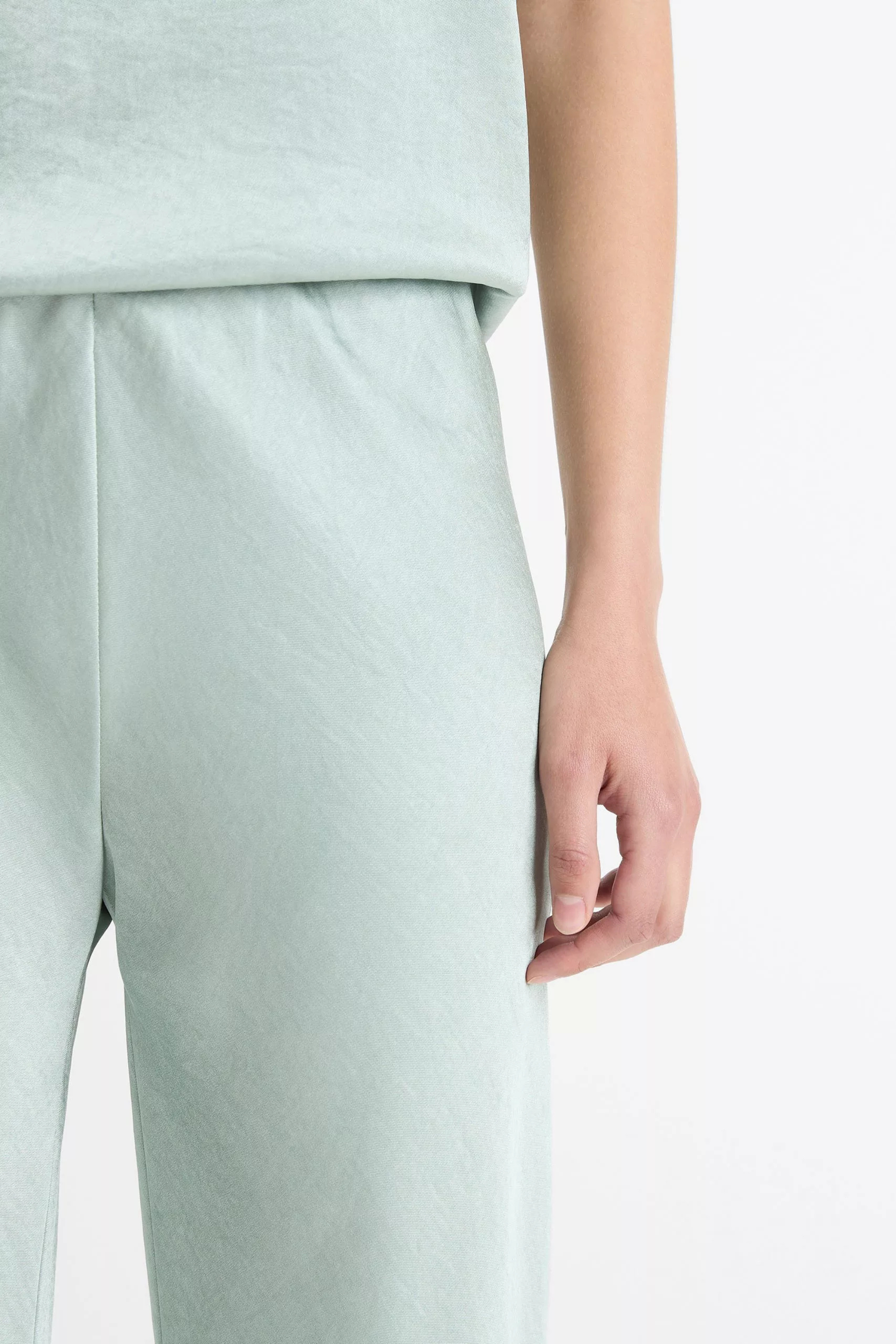 Vince High Waist Satin Bias Pant