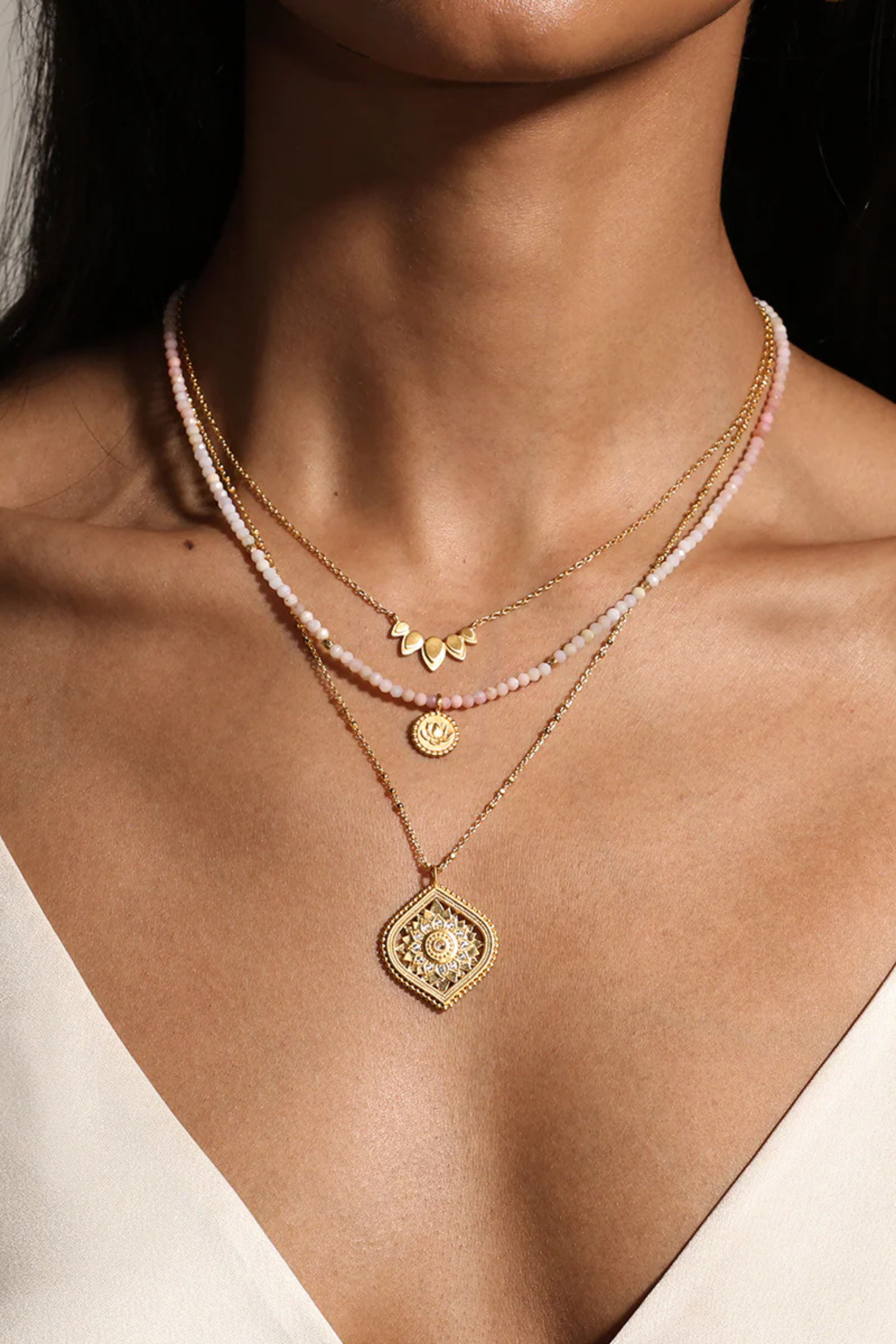 Satya 16" Lotus Petal Necklace