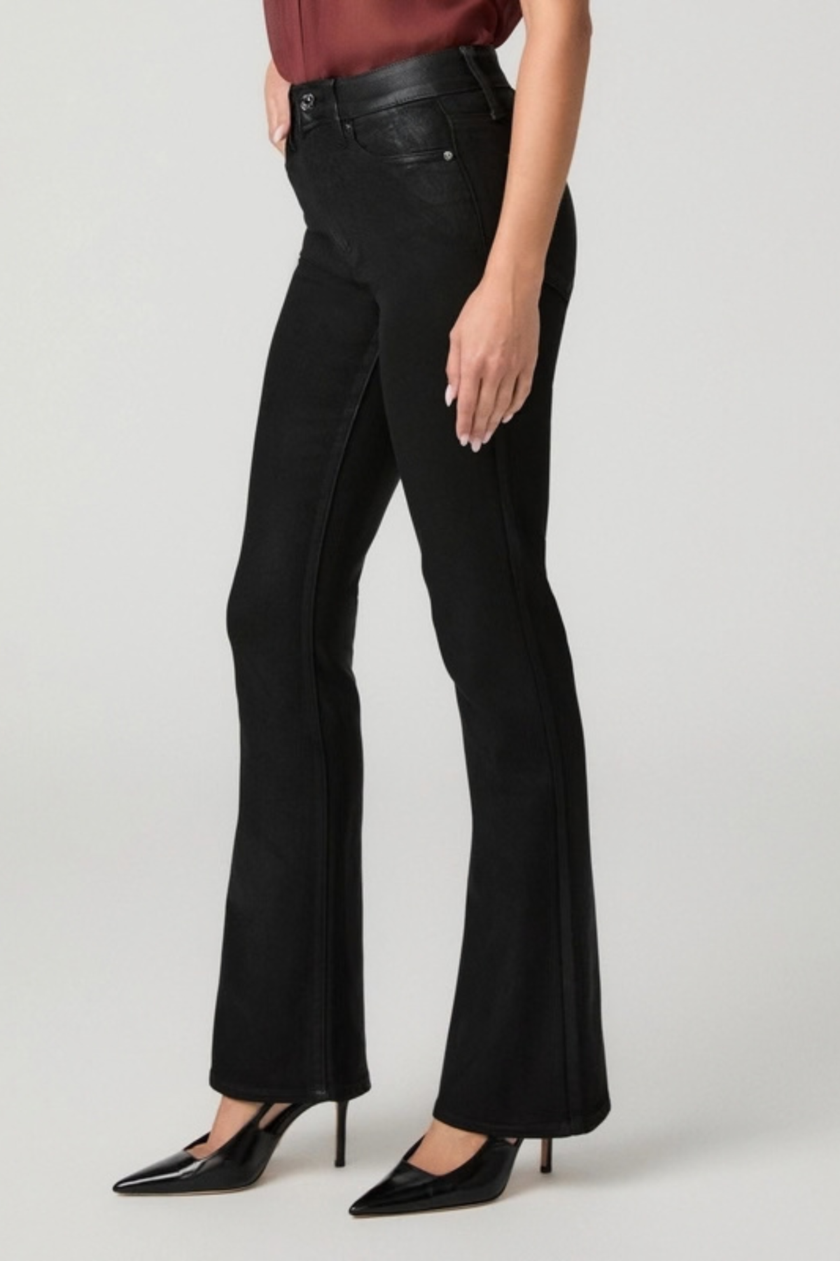 Paige High Rise Laurel Canyon 32" Black Coated