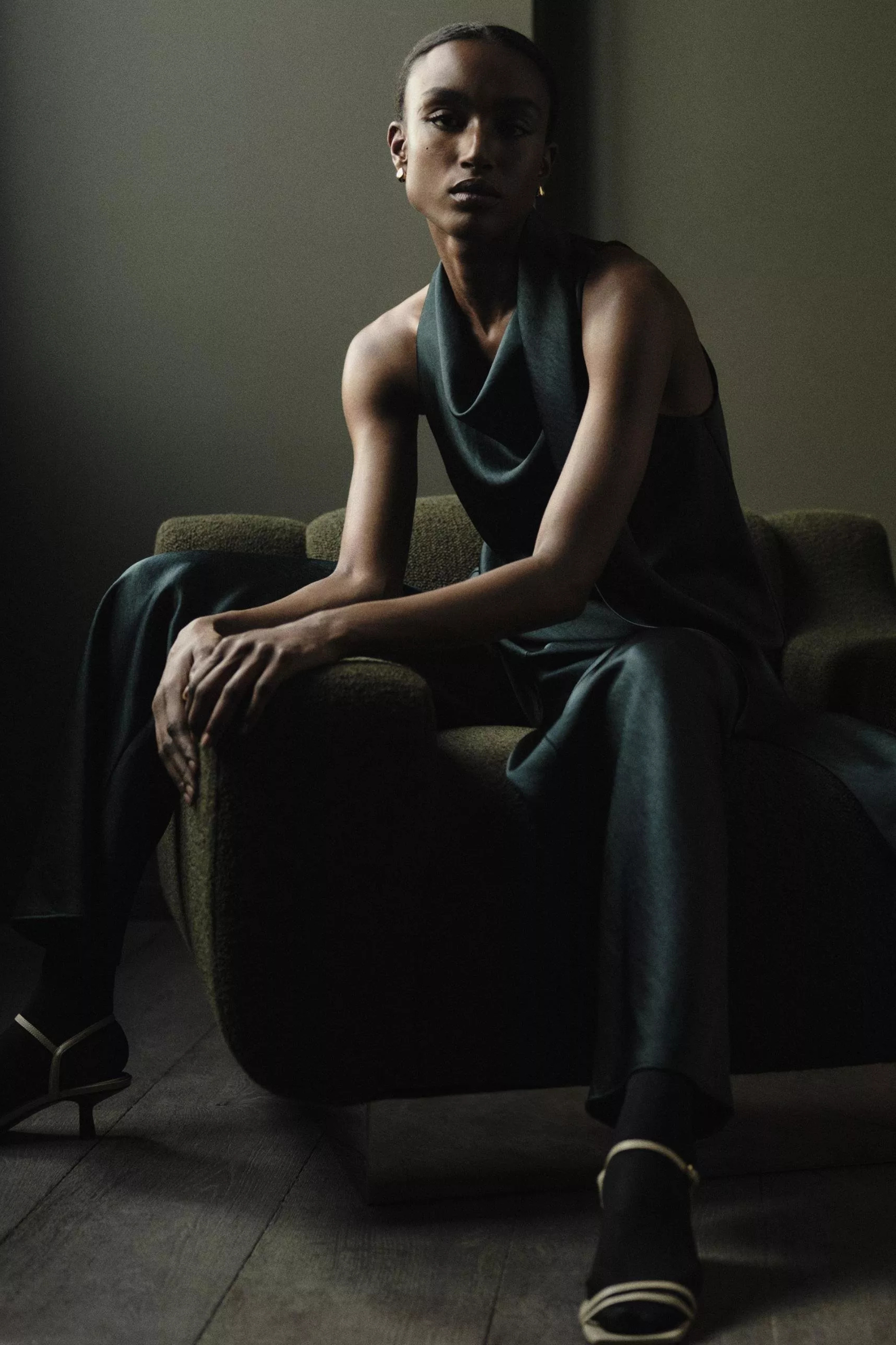 Vince High Waist Satin Bias Pant