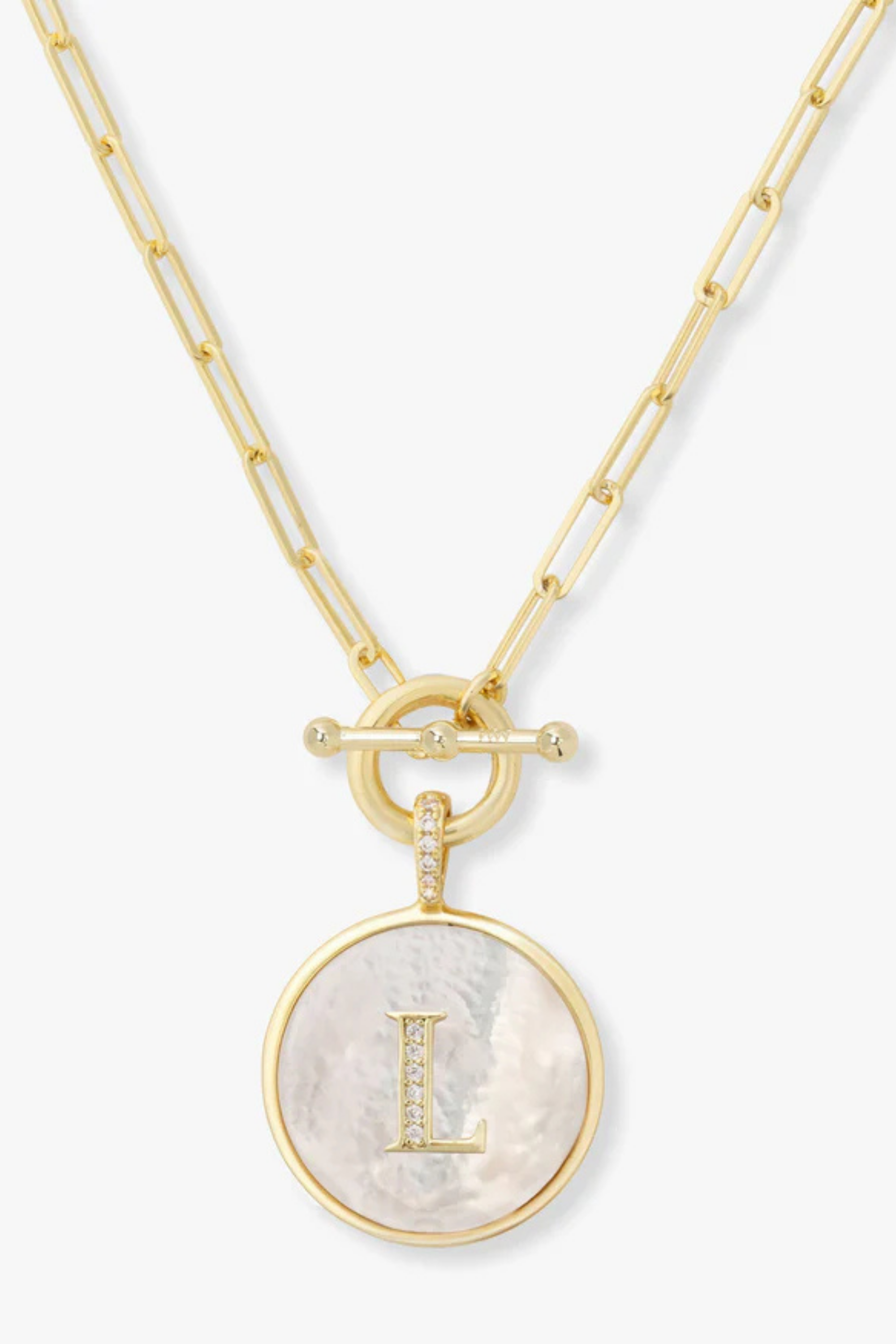Melinda Maria Love Letters Medallion Necklace