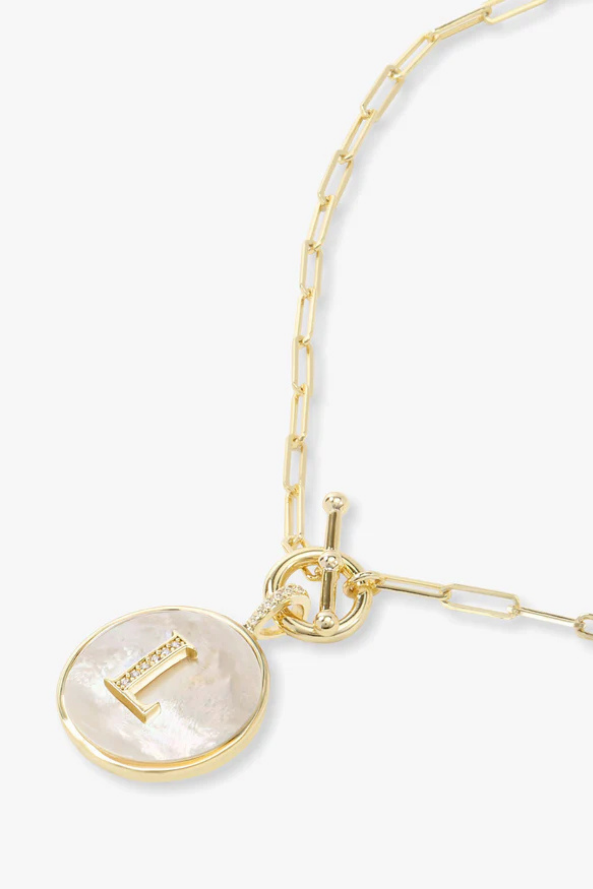 Melinda Maria Love Letters Medallion Necklace