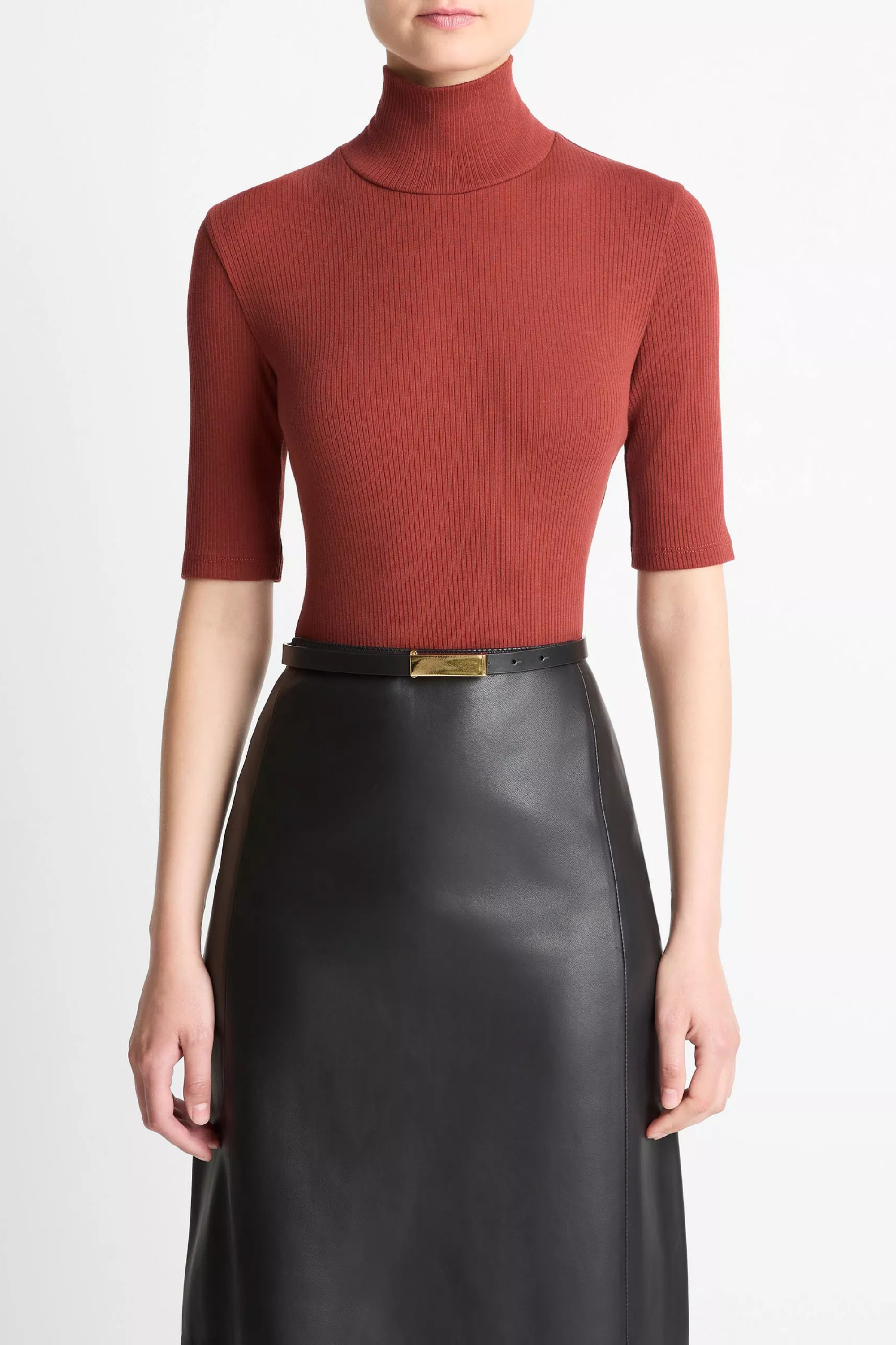 Vince Elbow Sleeve Turtleneck