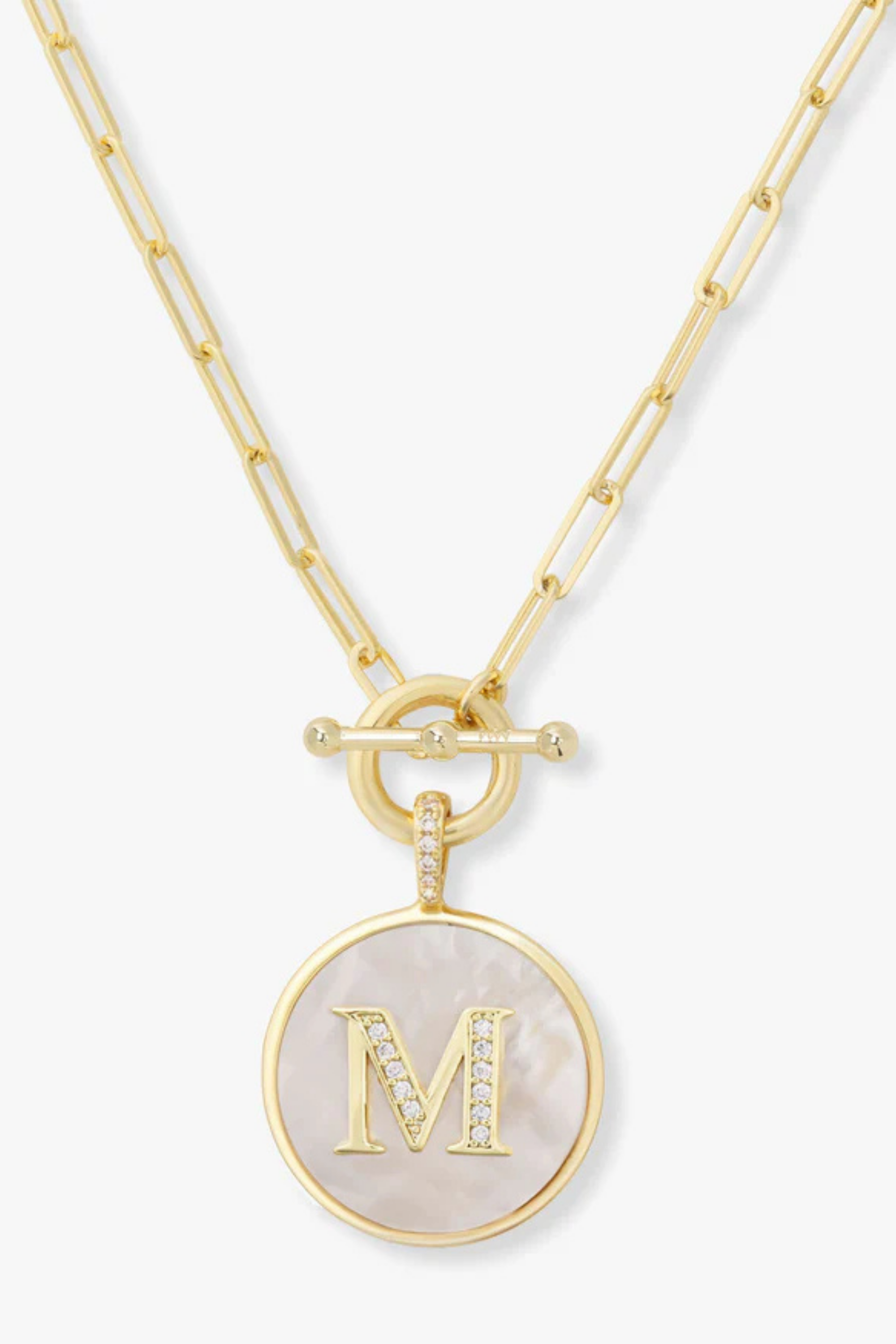 Melinda Maria Love Letters Medallion Necklace
