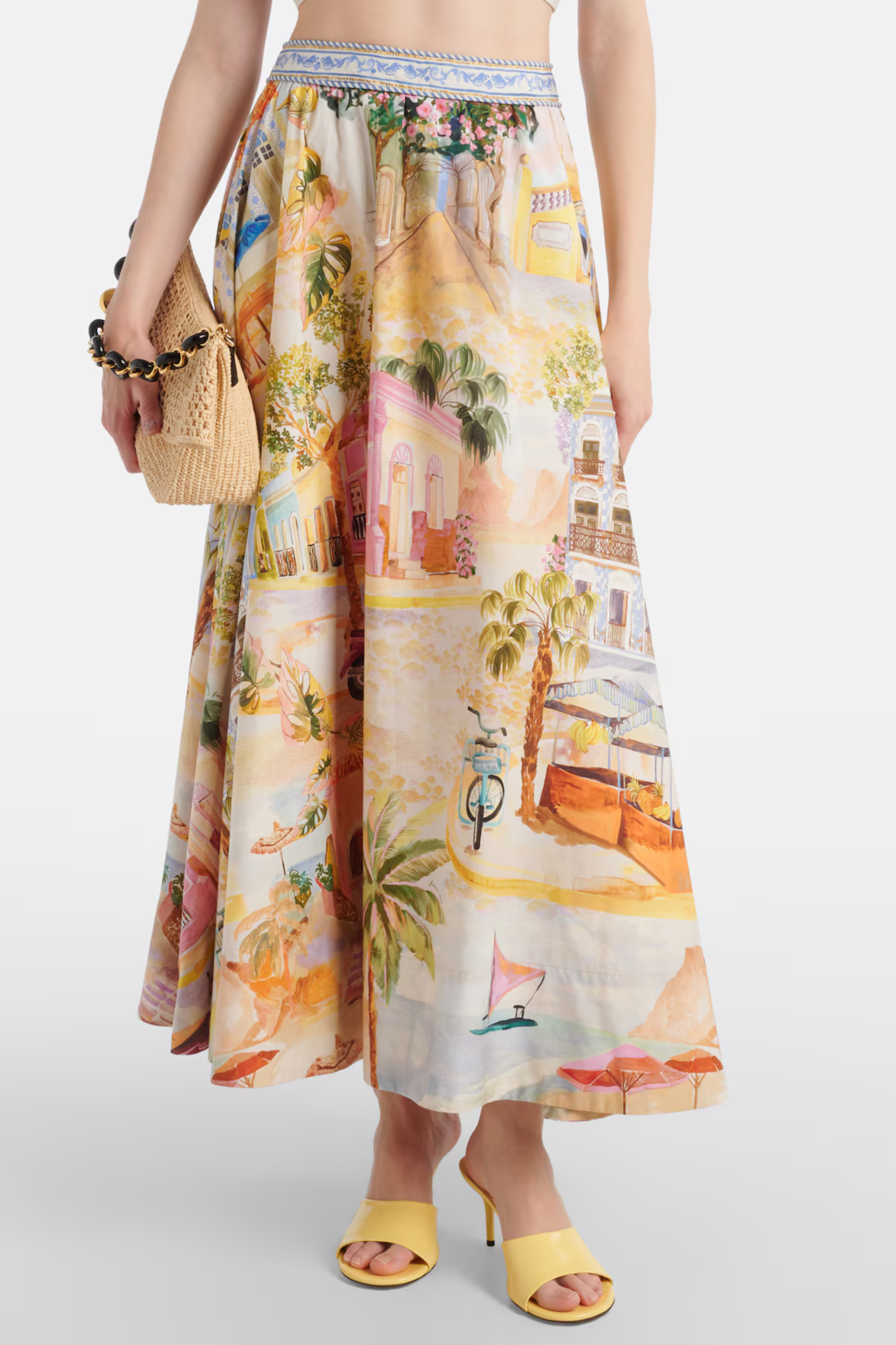 Farm Rio Aracti Multicolor Midi Skirt