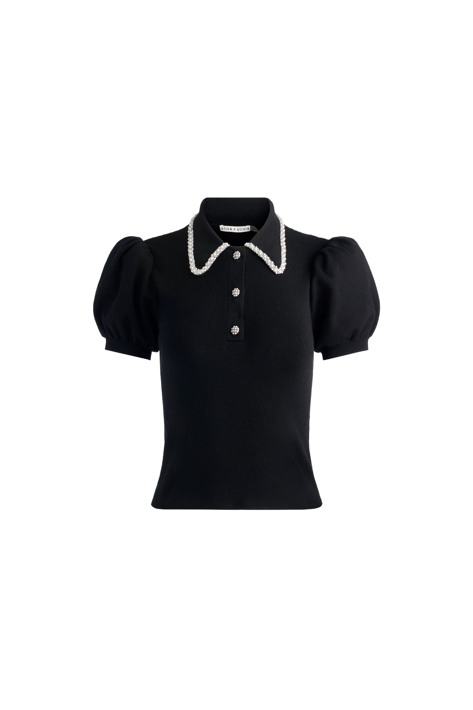 Alice + Olivia Ramona Embellished Polo