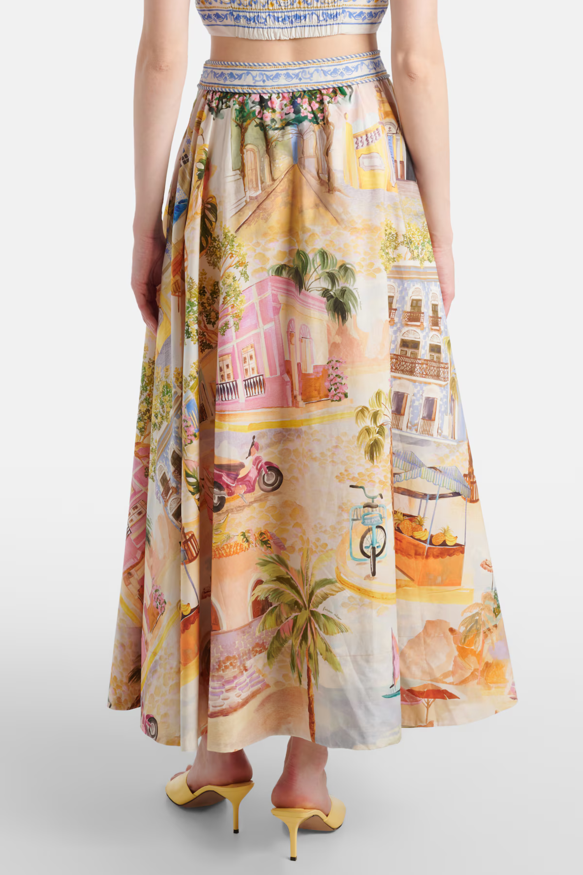 Farm Rio Aracti Multicolor Midi Skirt