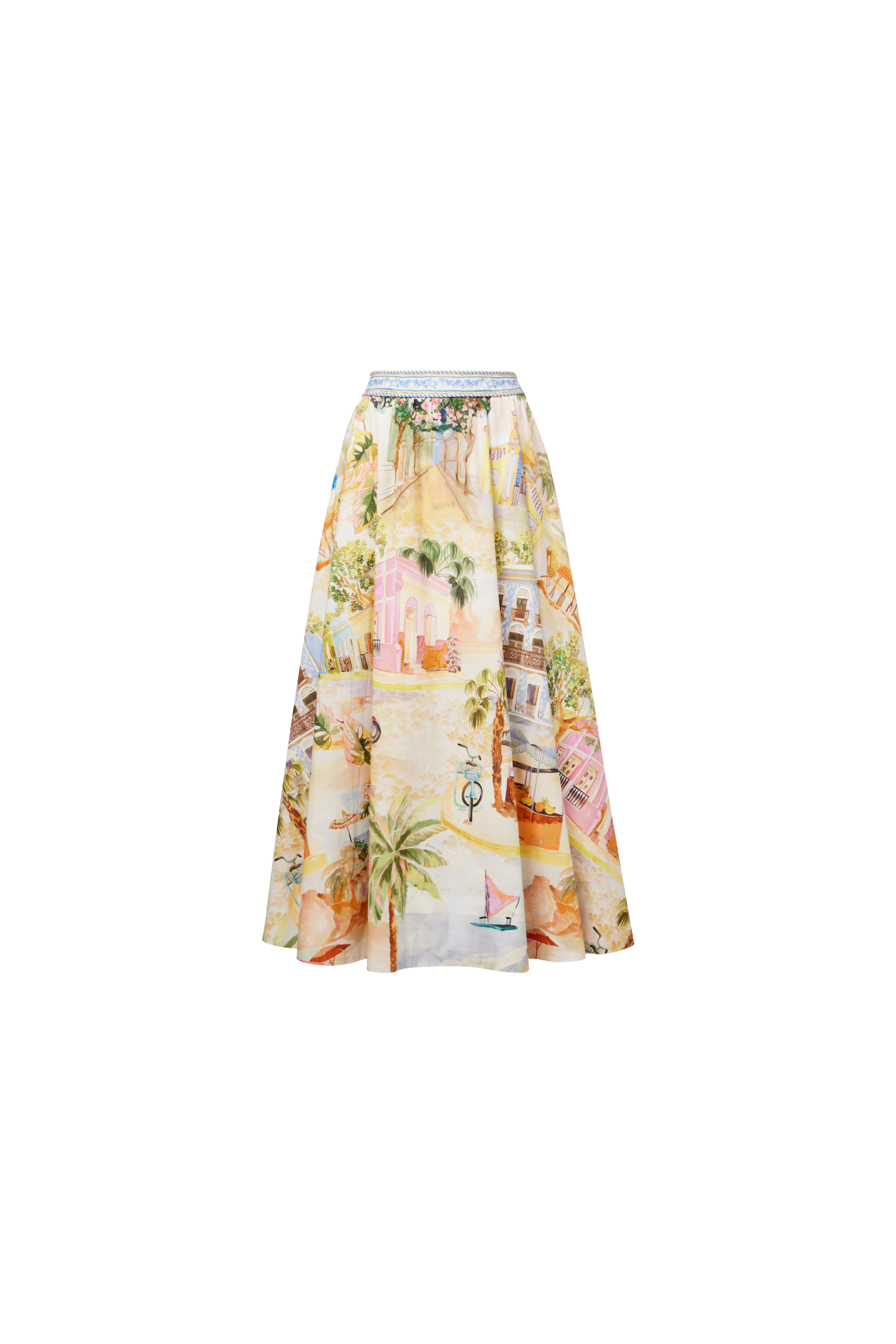 Farm Rio Aracti Multicolor Midi Skirt