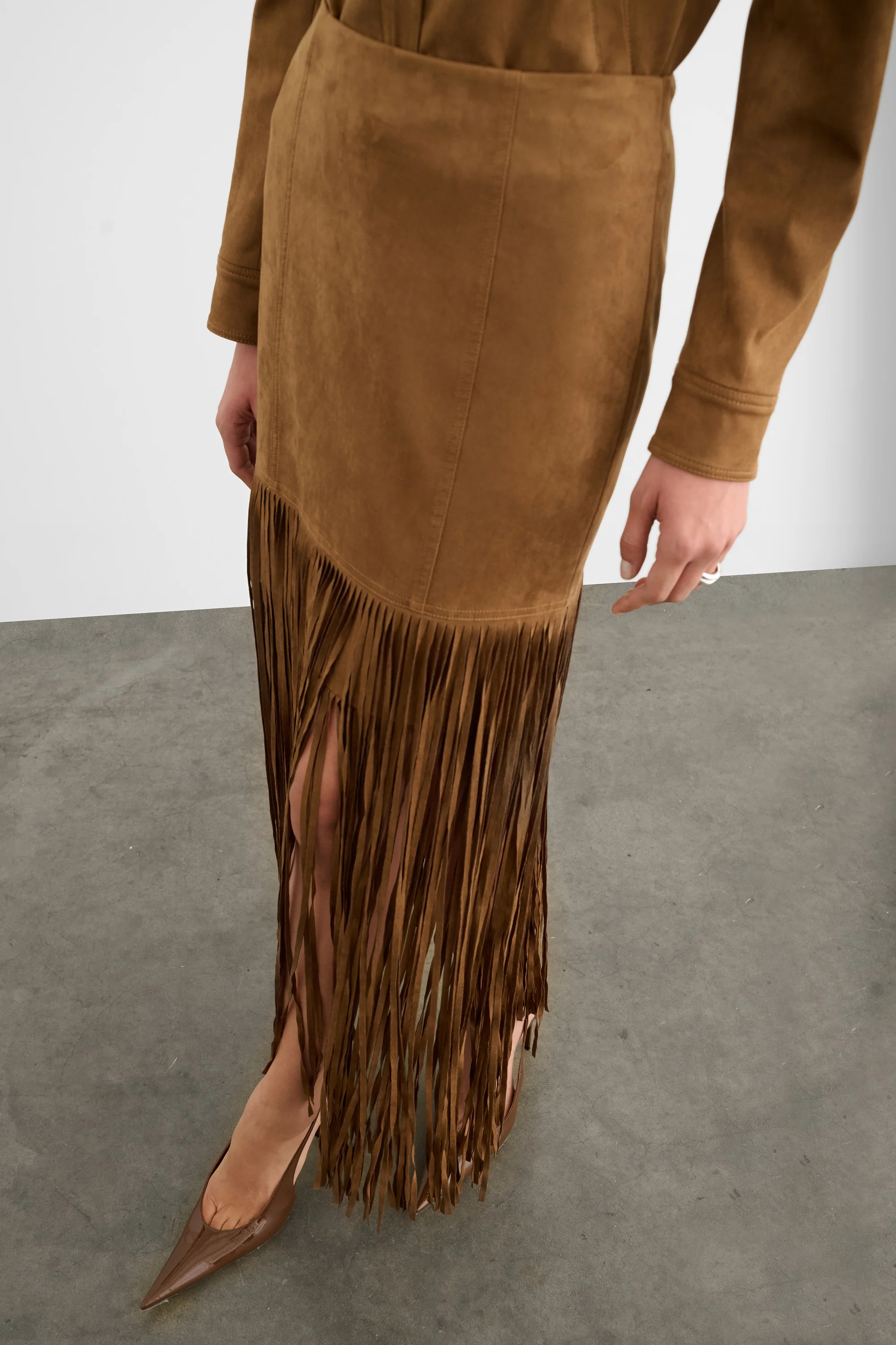 Toccin Soren Mini Skirt with Fringe