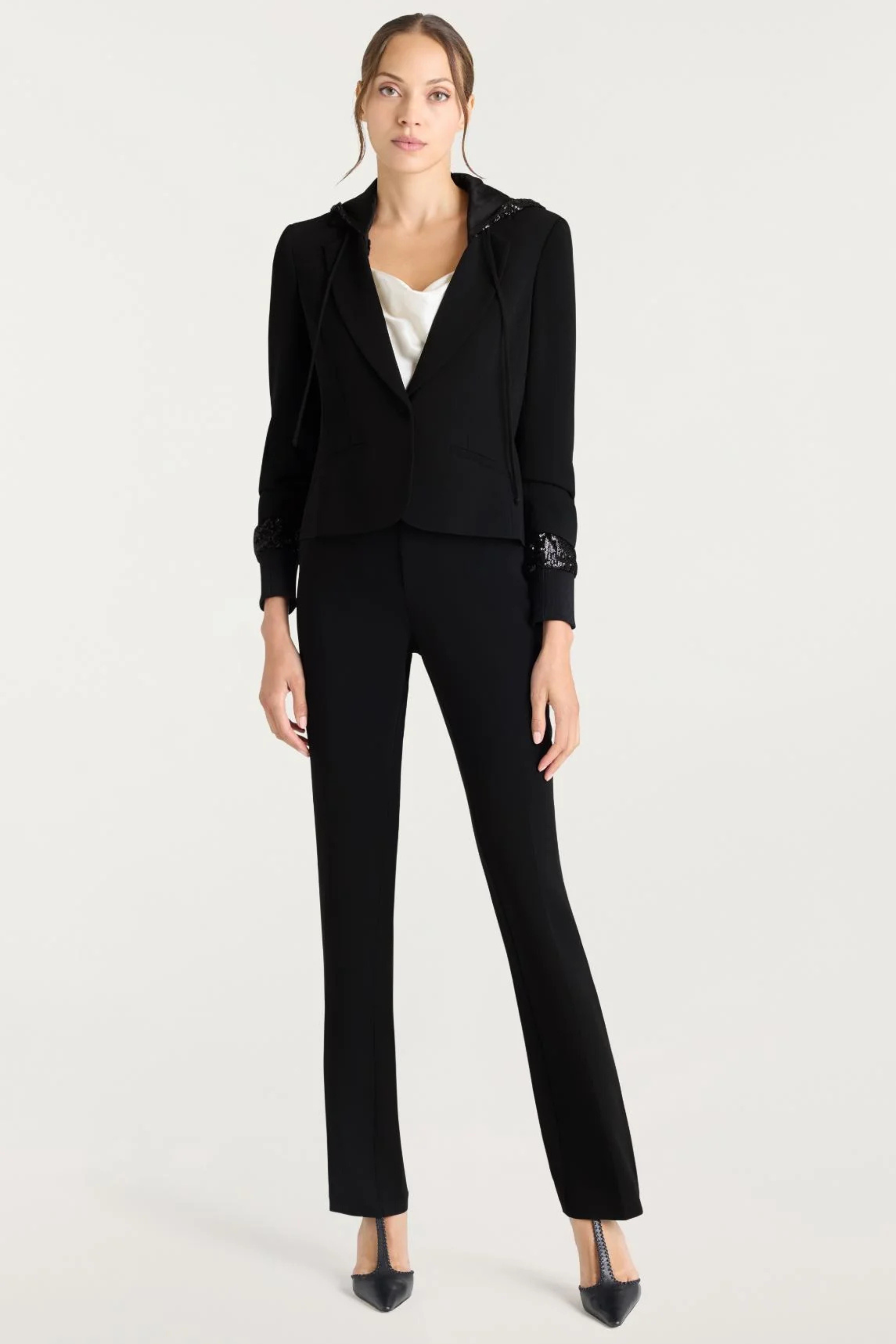 Cinq a Sept Sequin Hooded Le Petit Khloe