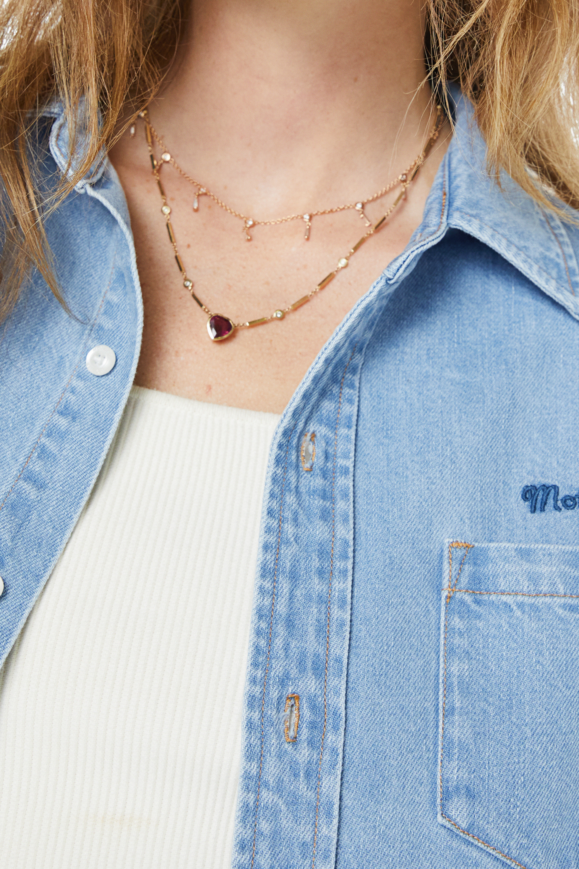 Mother The Honor Roll Embroidered Button Down