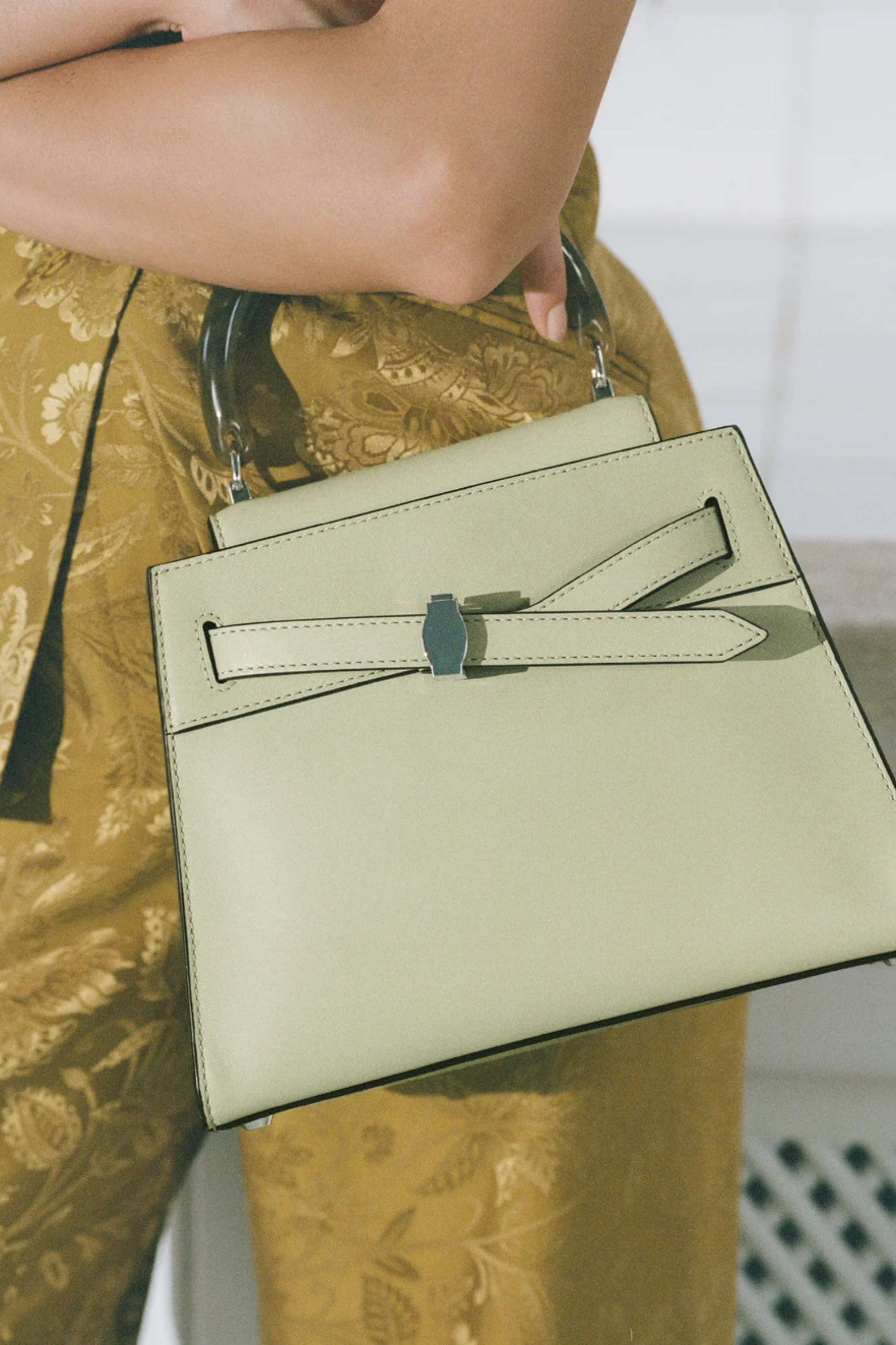 Veronica Beard Resin Dash Top Handle Bag