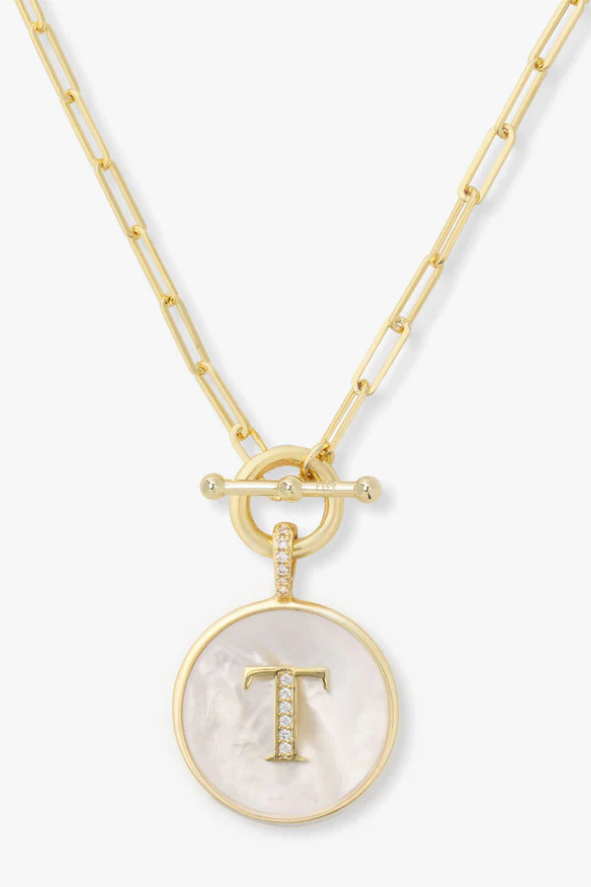Melinda Maria Love Letters Medallion Necklace