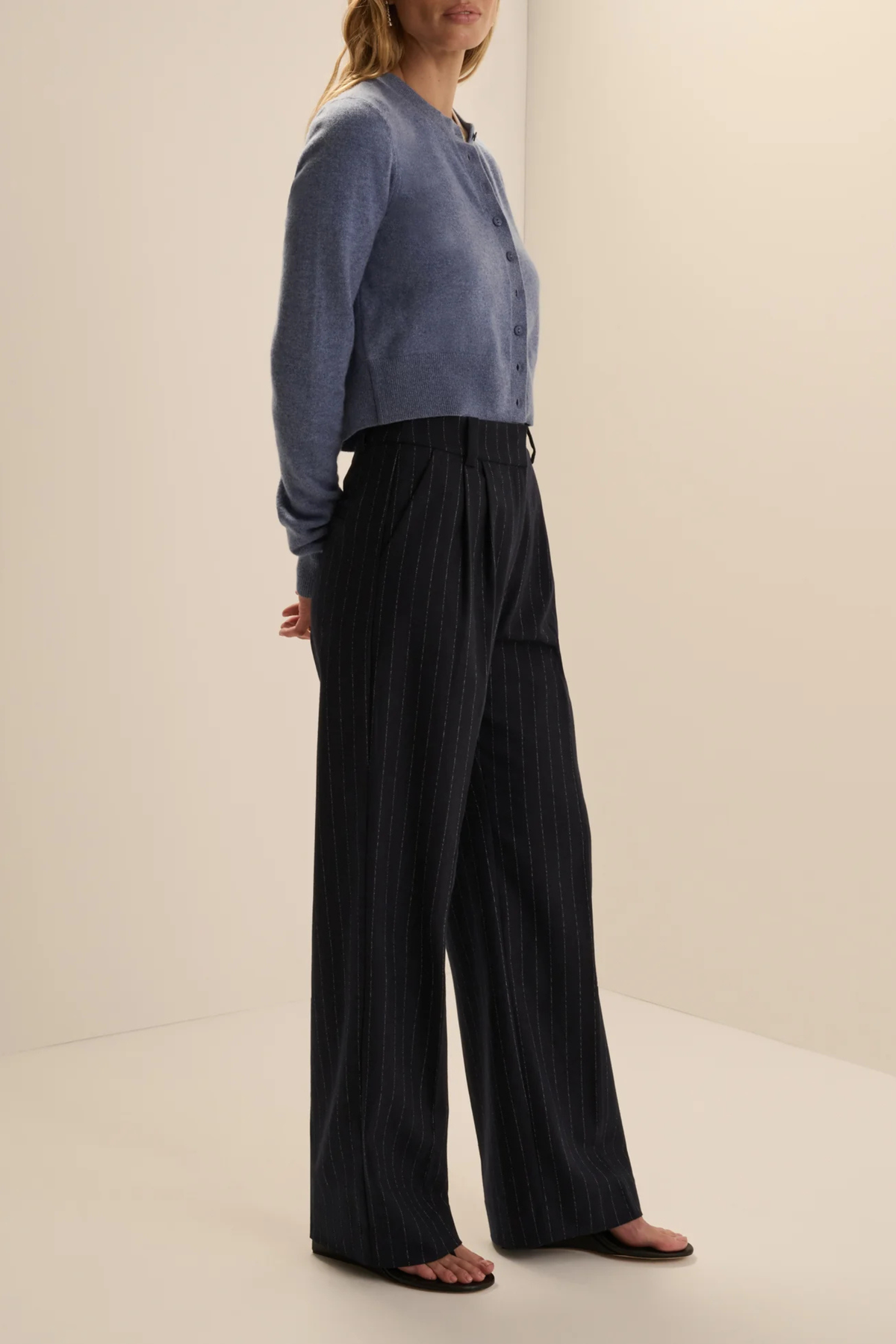 Favorite Daughter The Petite Favorite Pant in Navy Pin