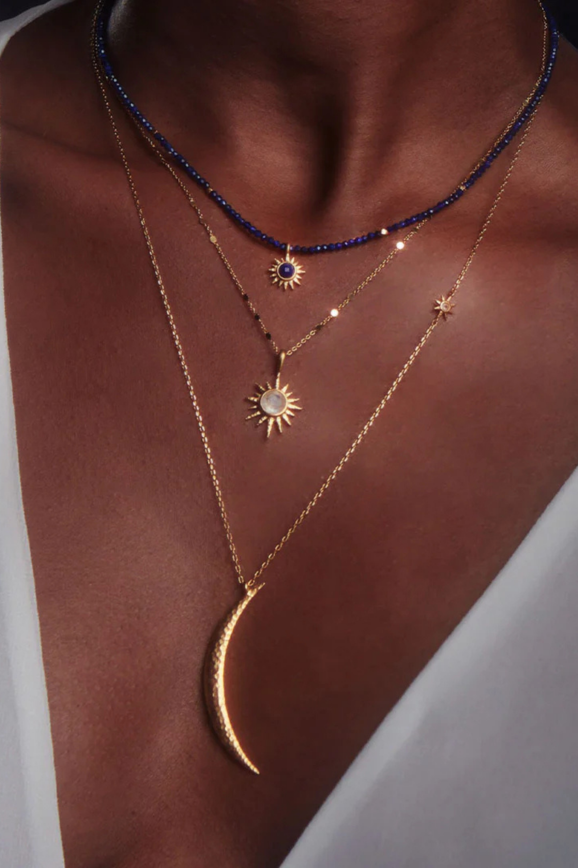 Satya 16" Moonstone North Star Necklace