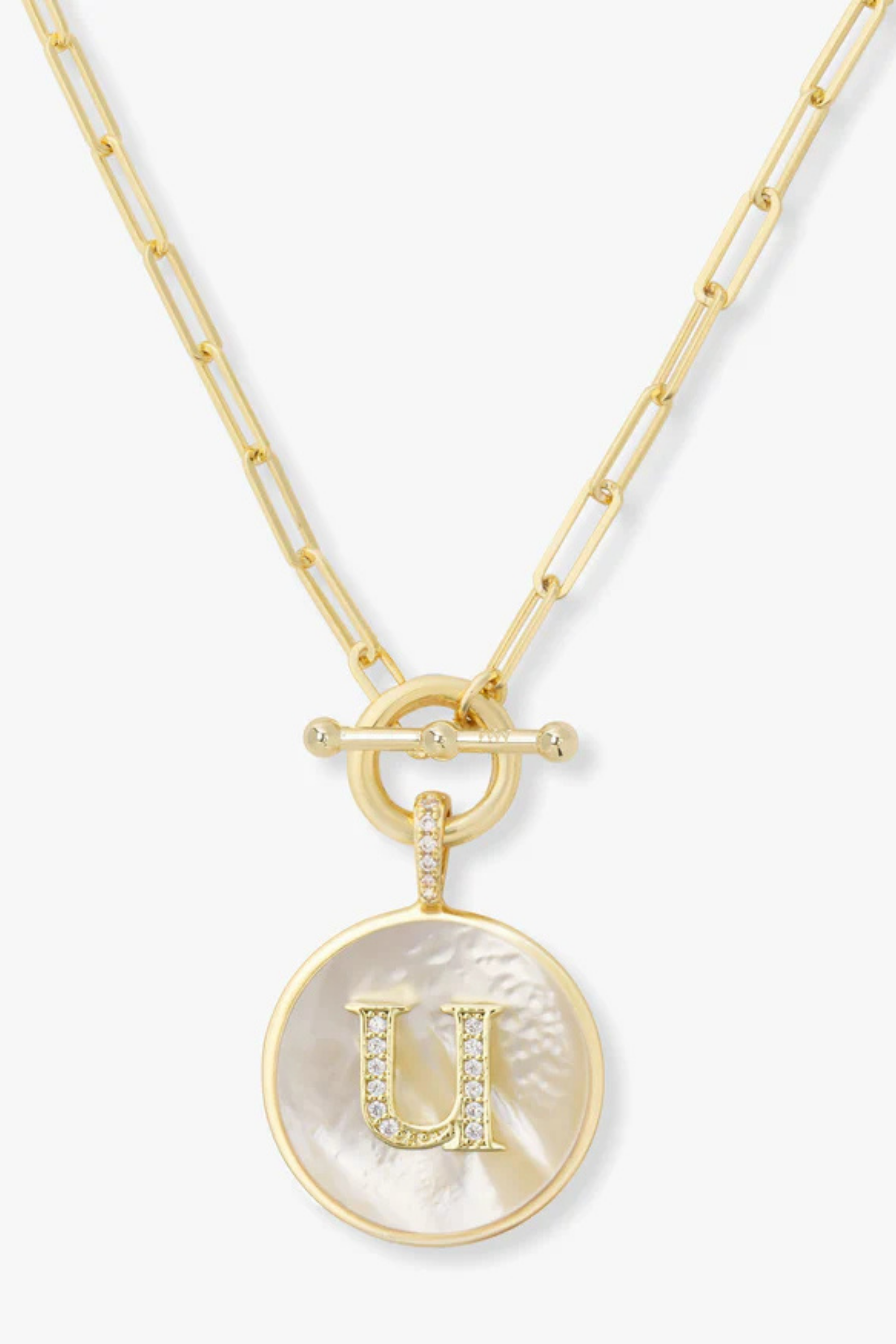 Melinda Maria Love Letters Medallion Necklace