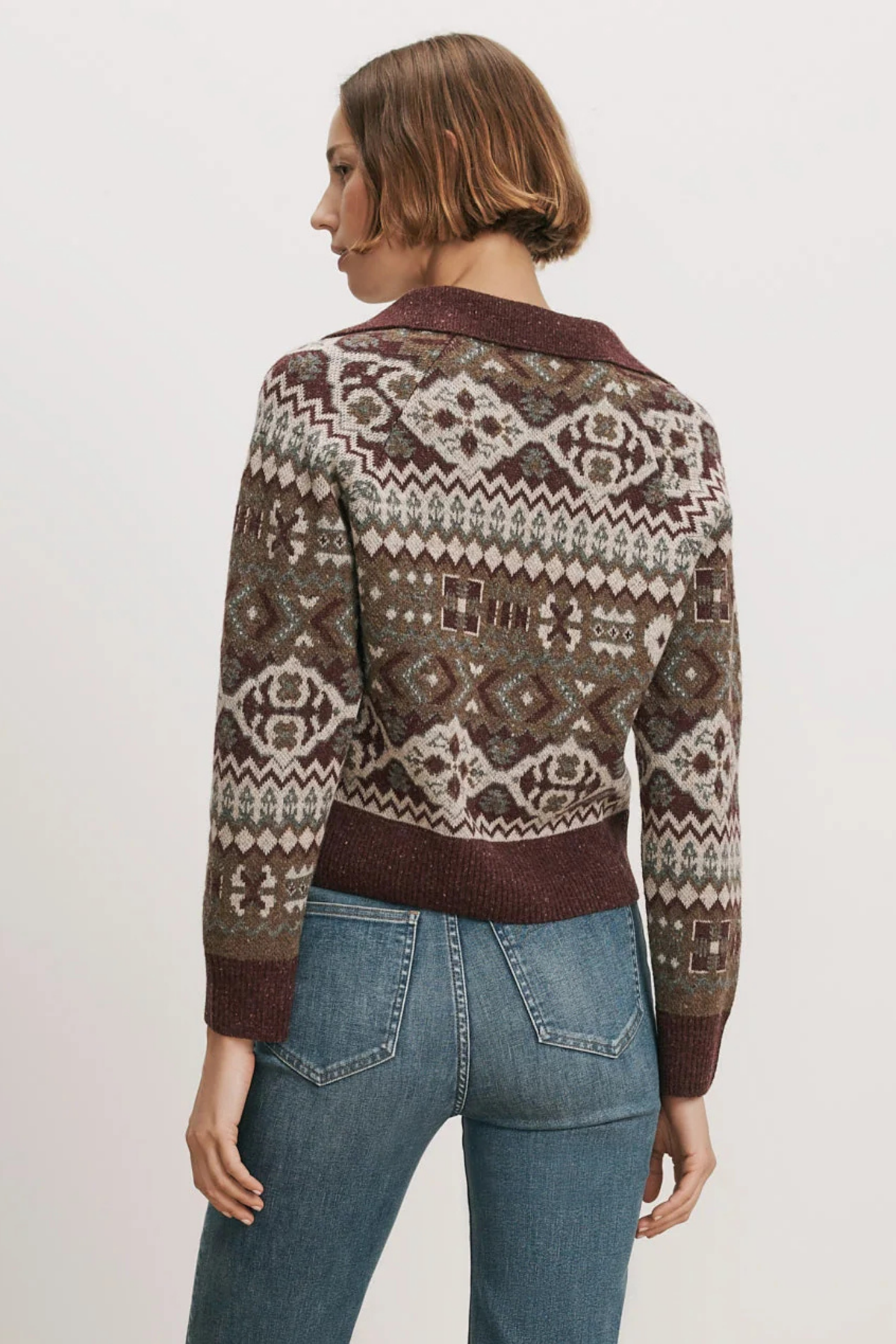 Veronica Beard Catania Fairisle Pullover