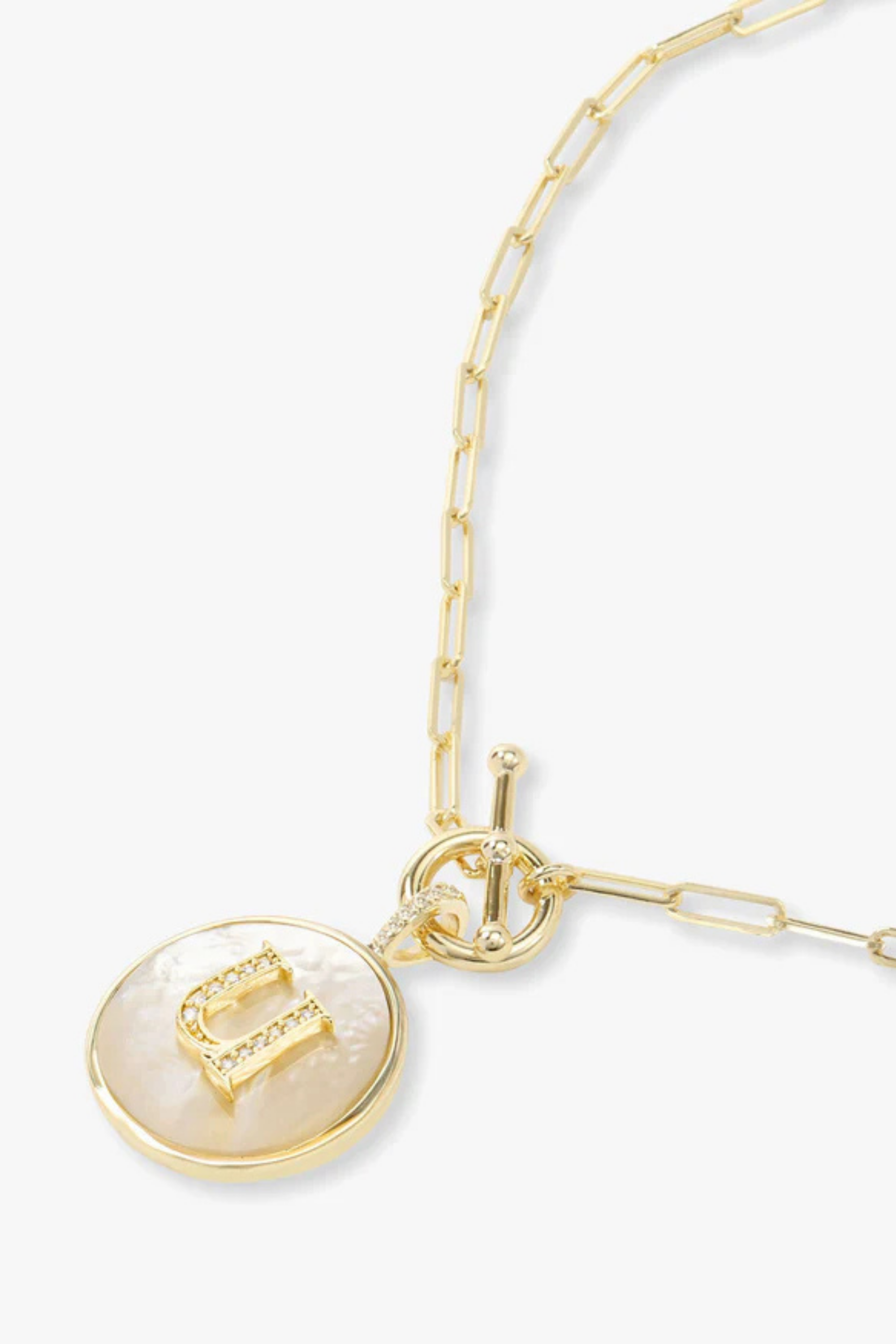 Melinda Maria Love Letters Medallion Necklace