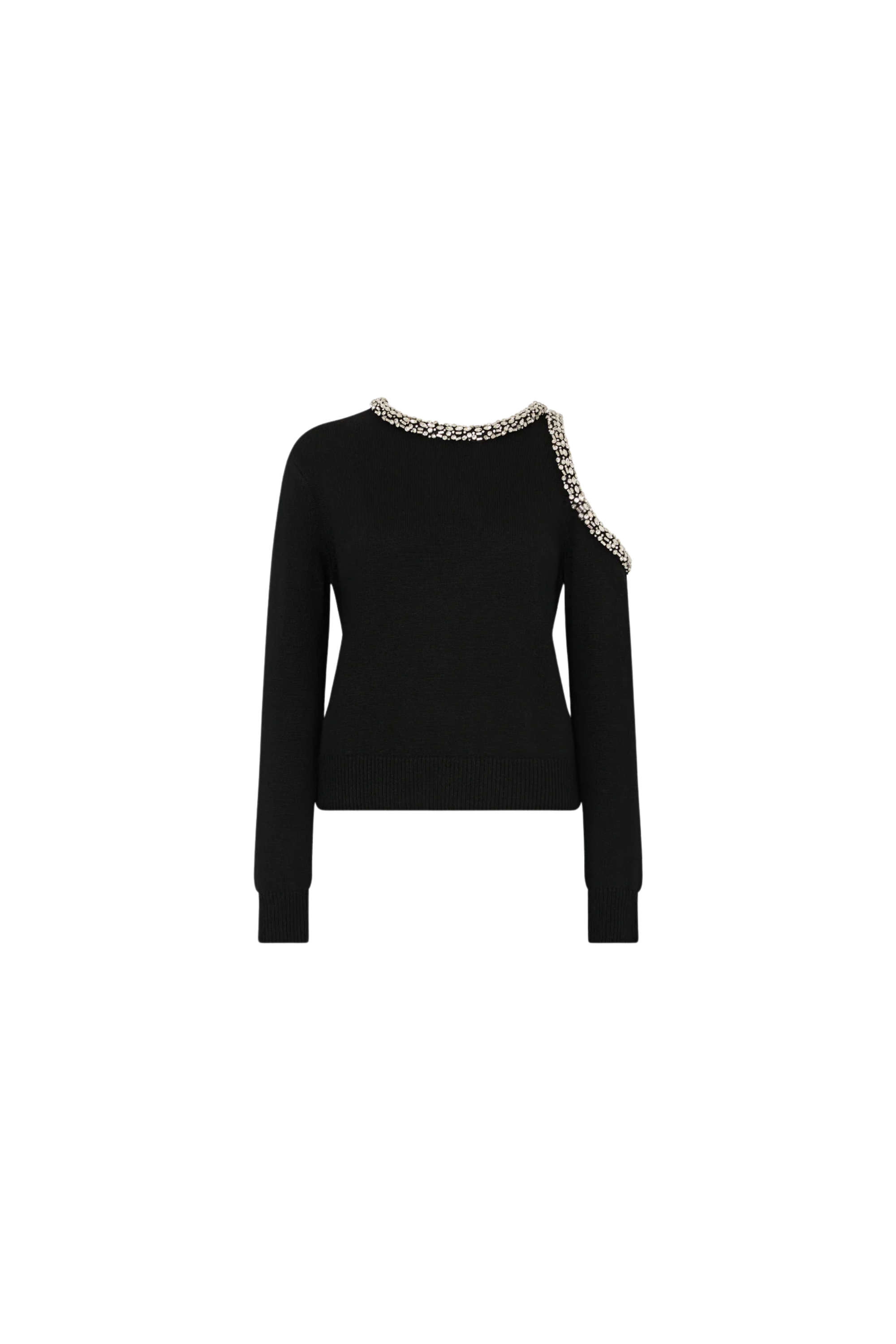 Milly Roma Crystal Embellished Crew Neck