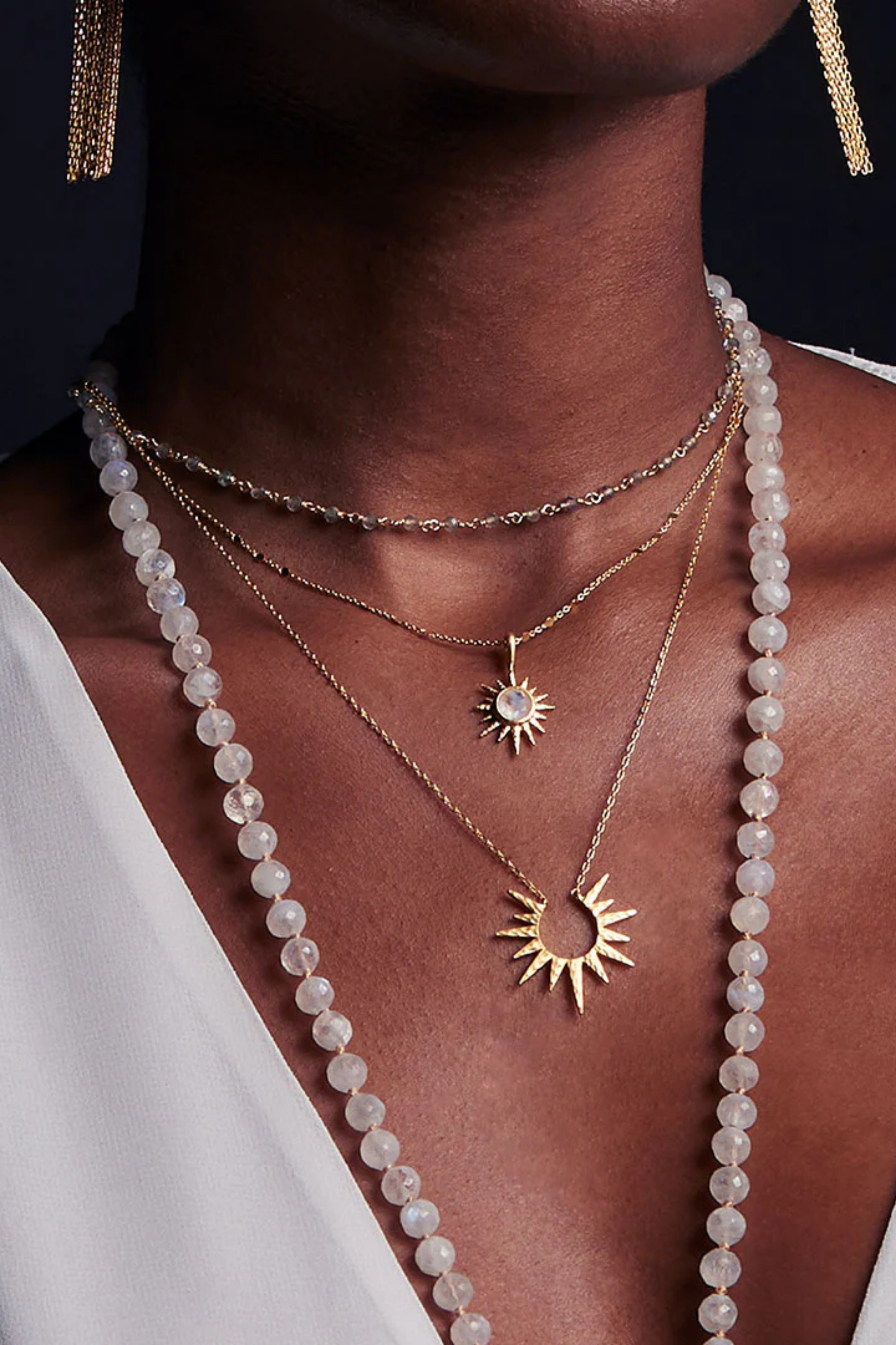 Satya 16" North Star Burst Necklace