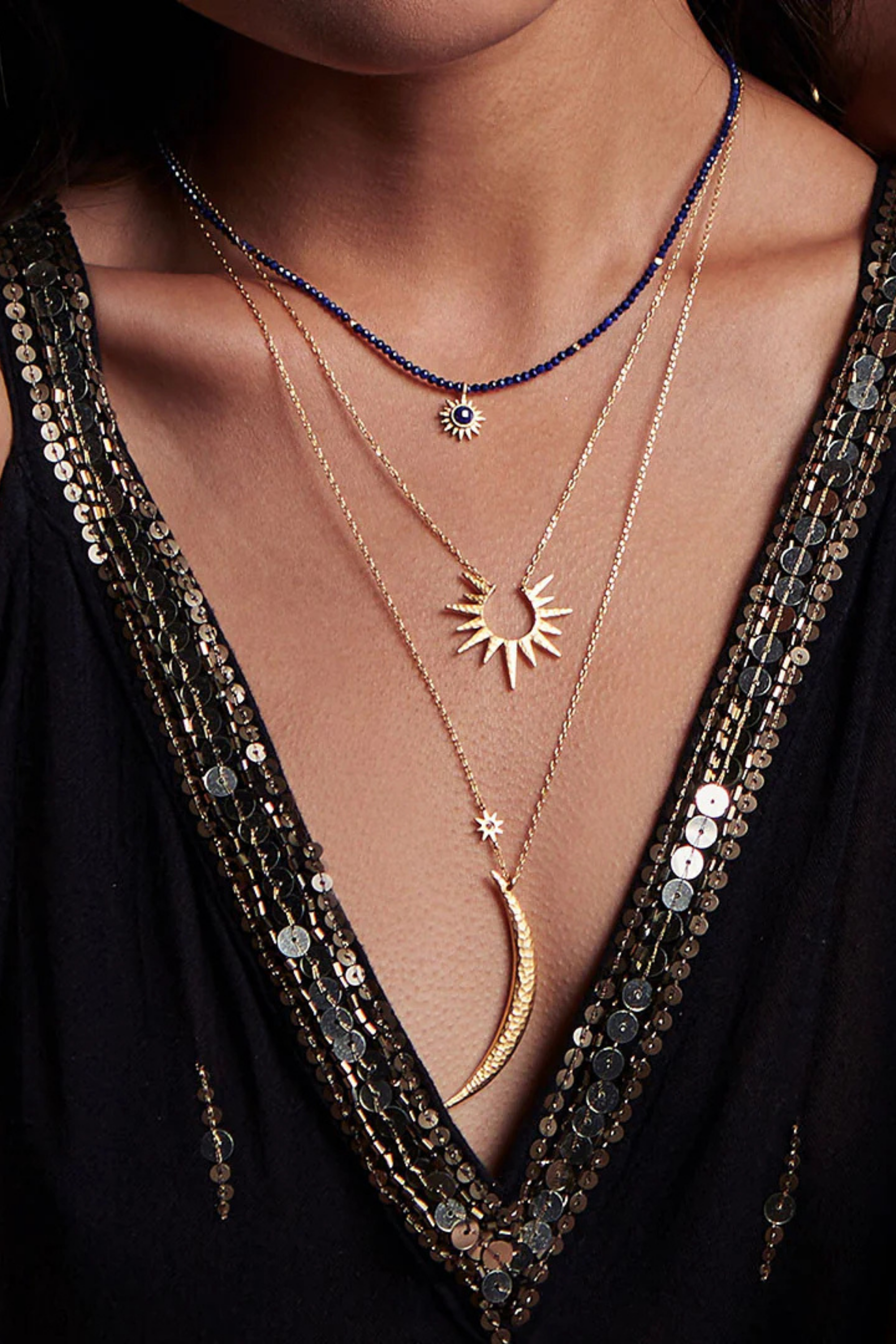 Satya 16" North Star Burst Necklace