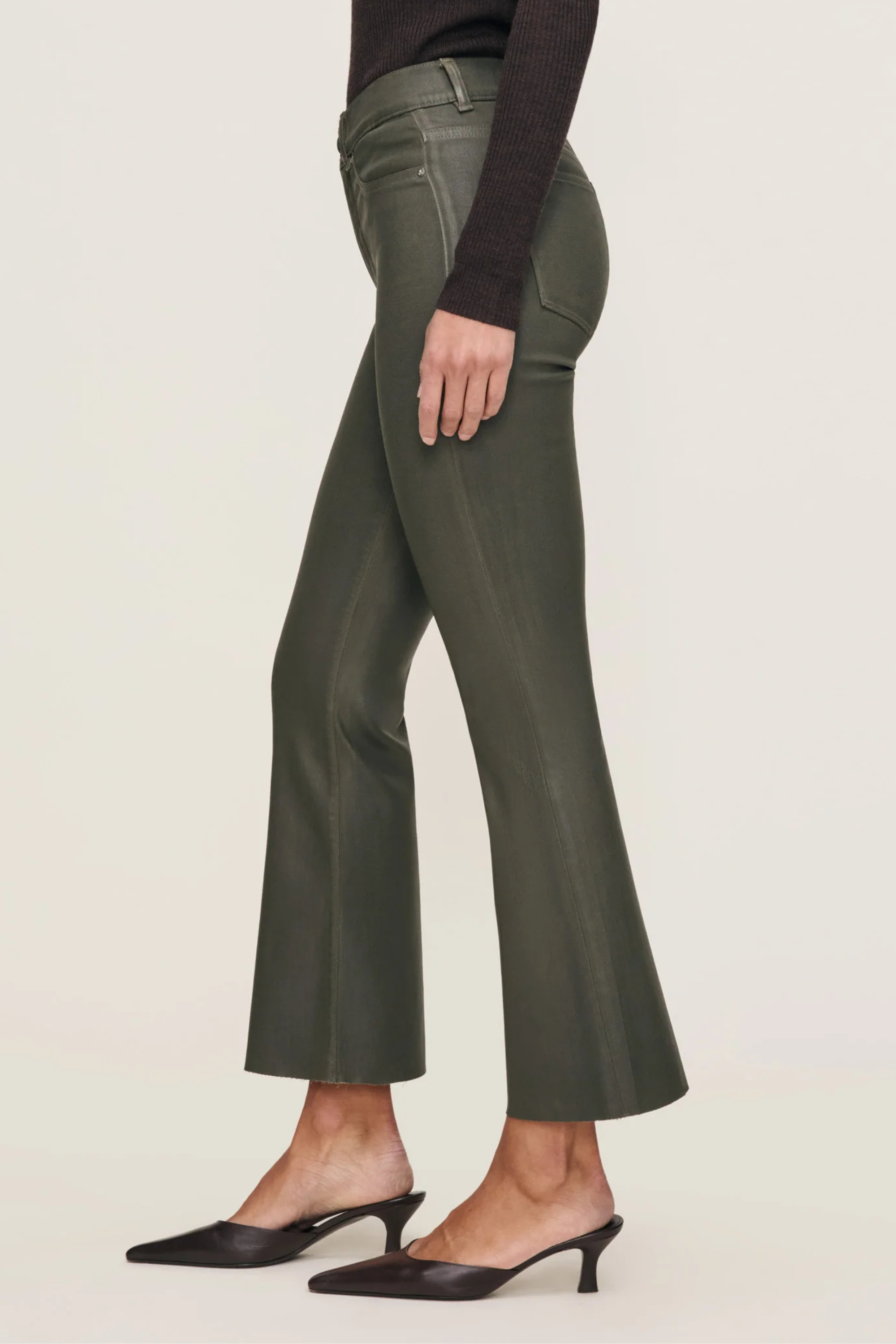 DL1961 Bridget Boot Crop Moss Coated