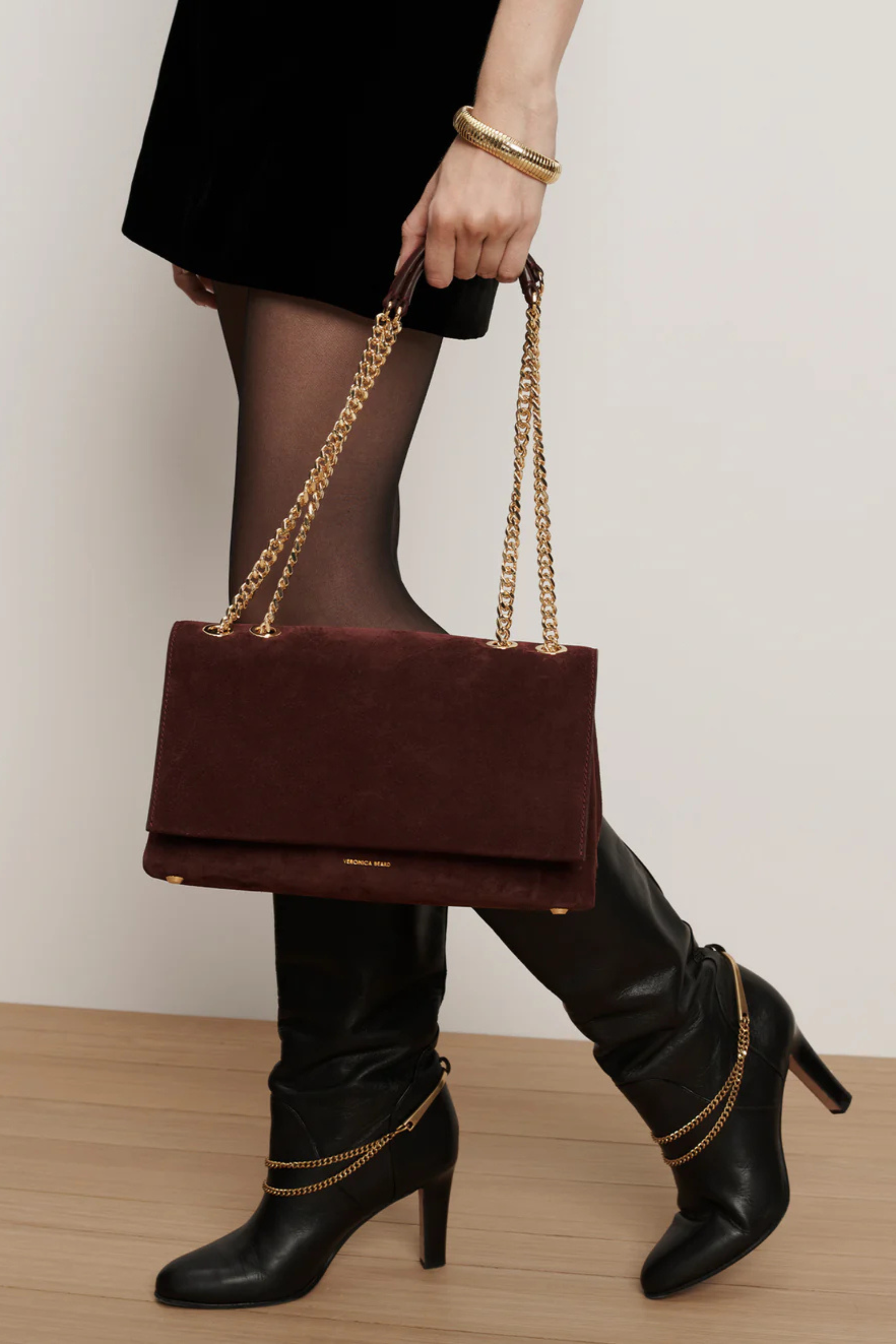 Veronica Beard Suede Wedge Bag