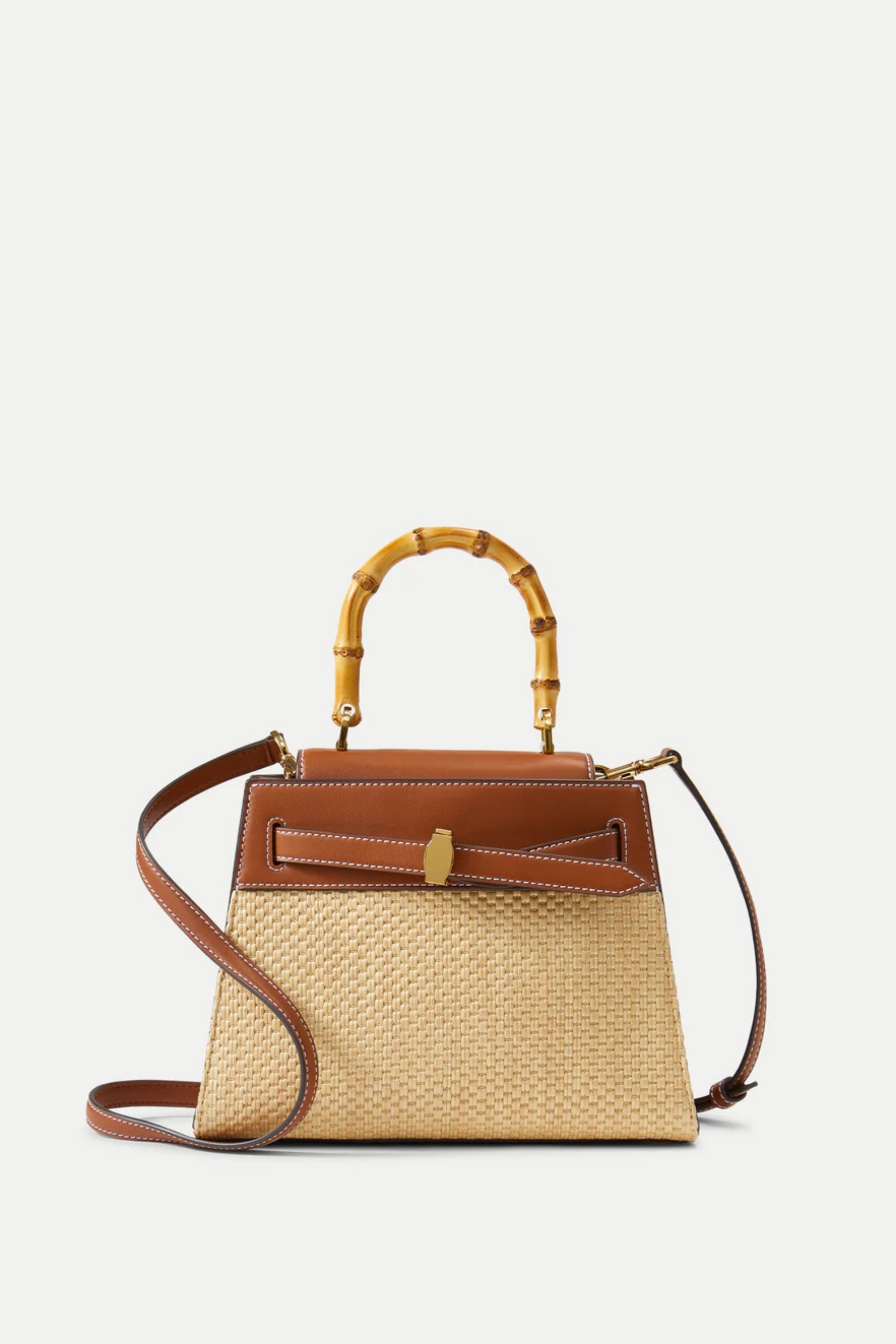 Veronica Beard Raffia Dash Top Handle