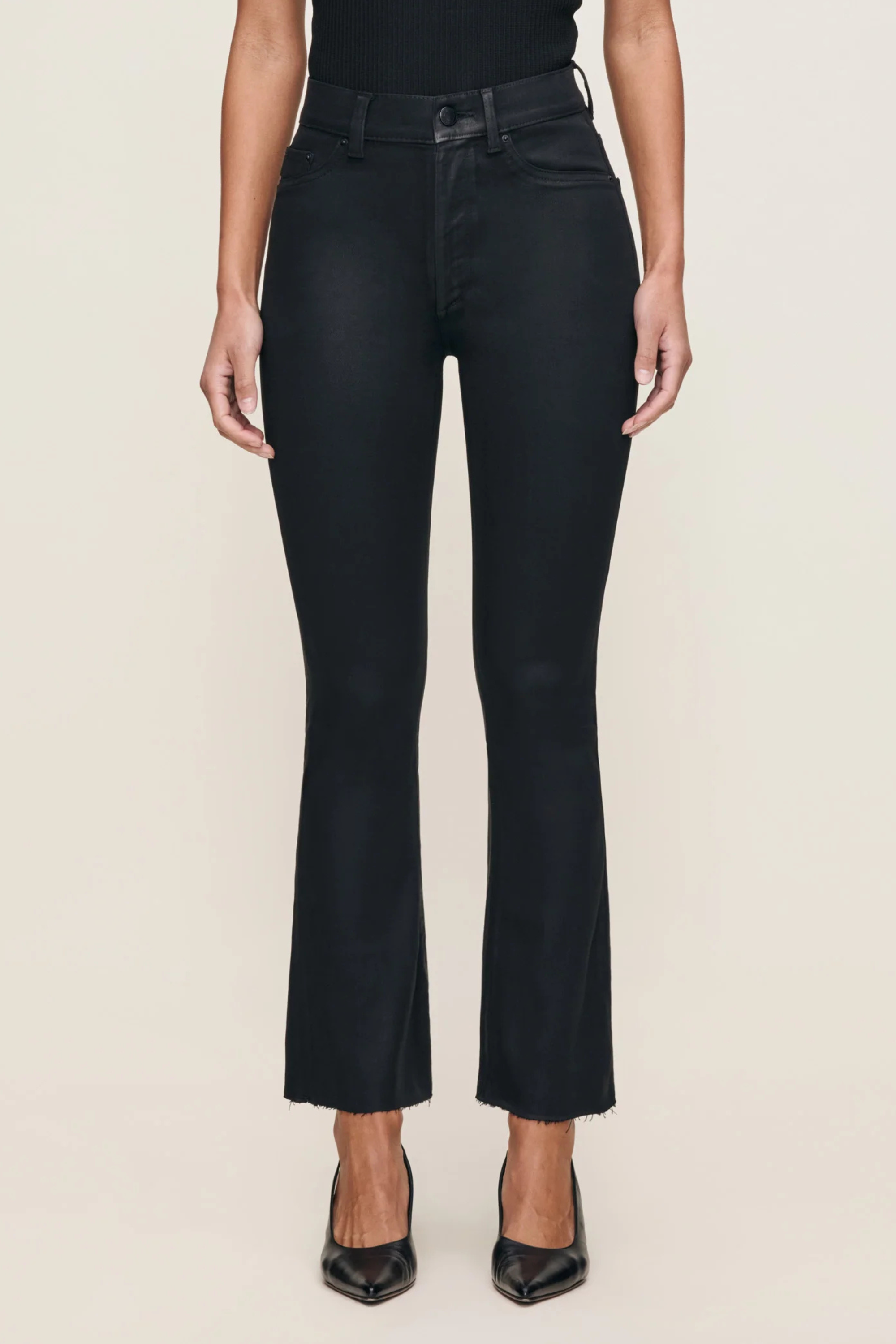 DL1961 Bridget Boot Crop Black Coated