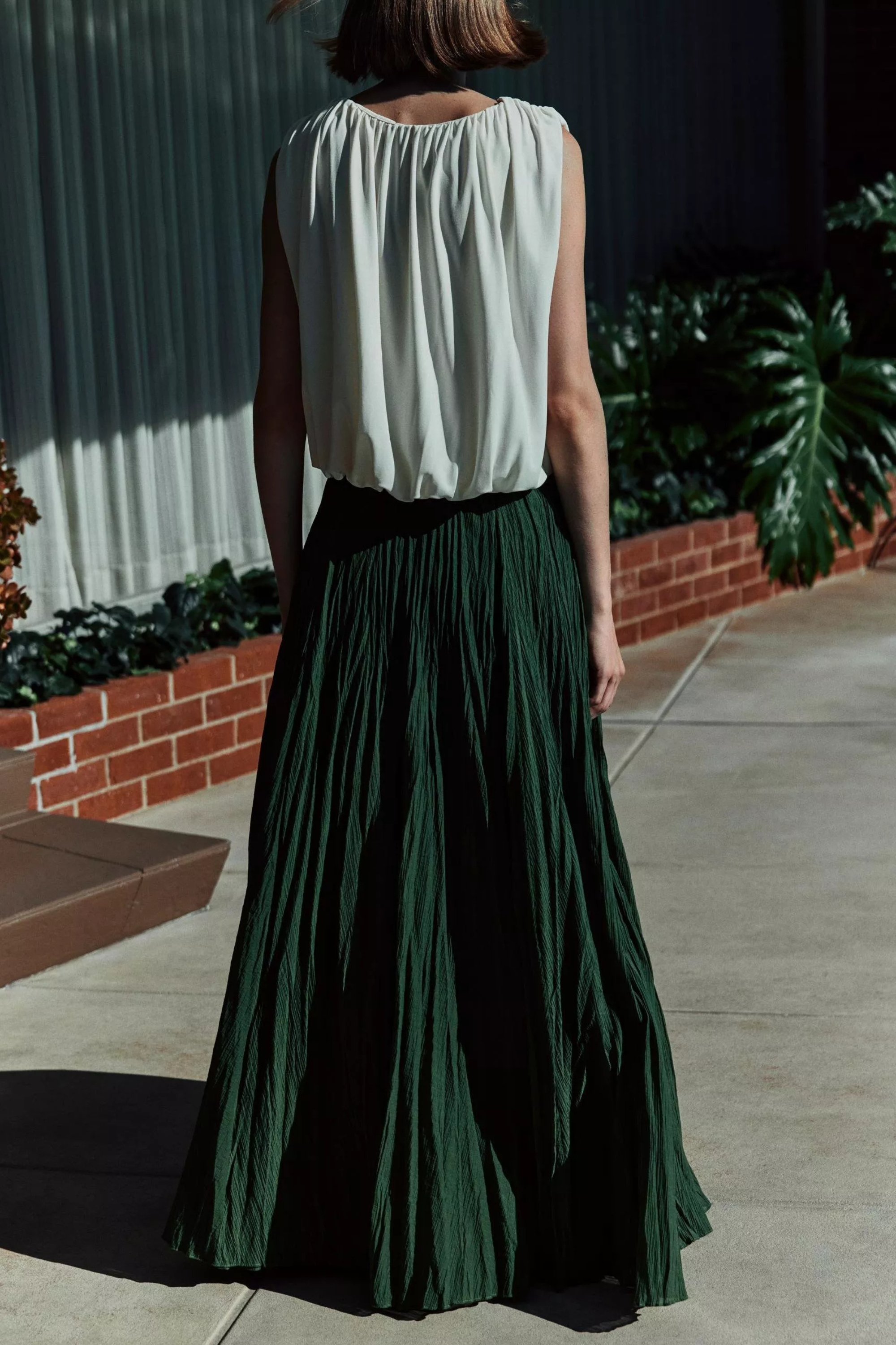 Vince Crinkled Maxi Skirt