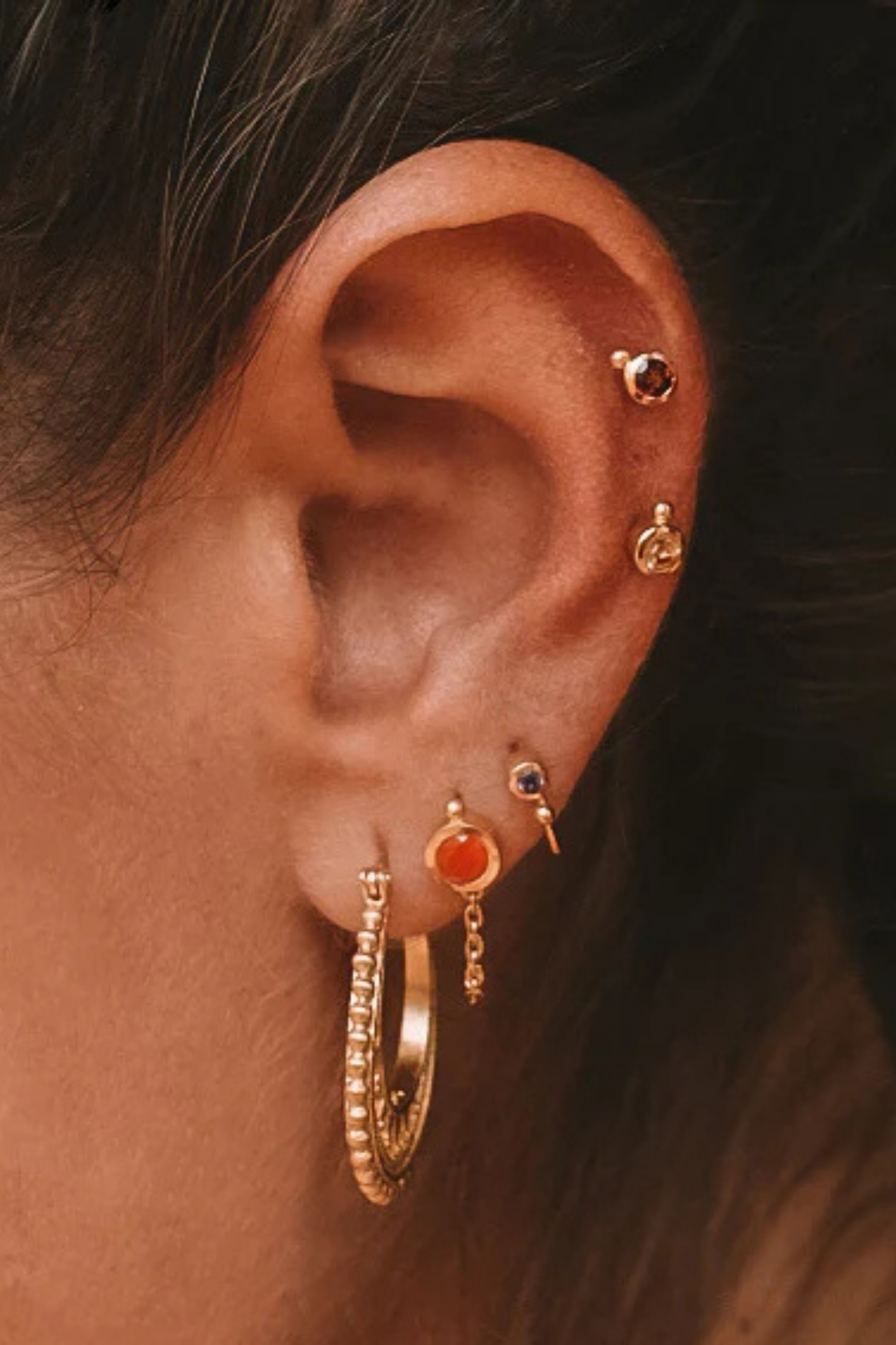 Satya Gold Mandala Hoop Earrings