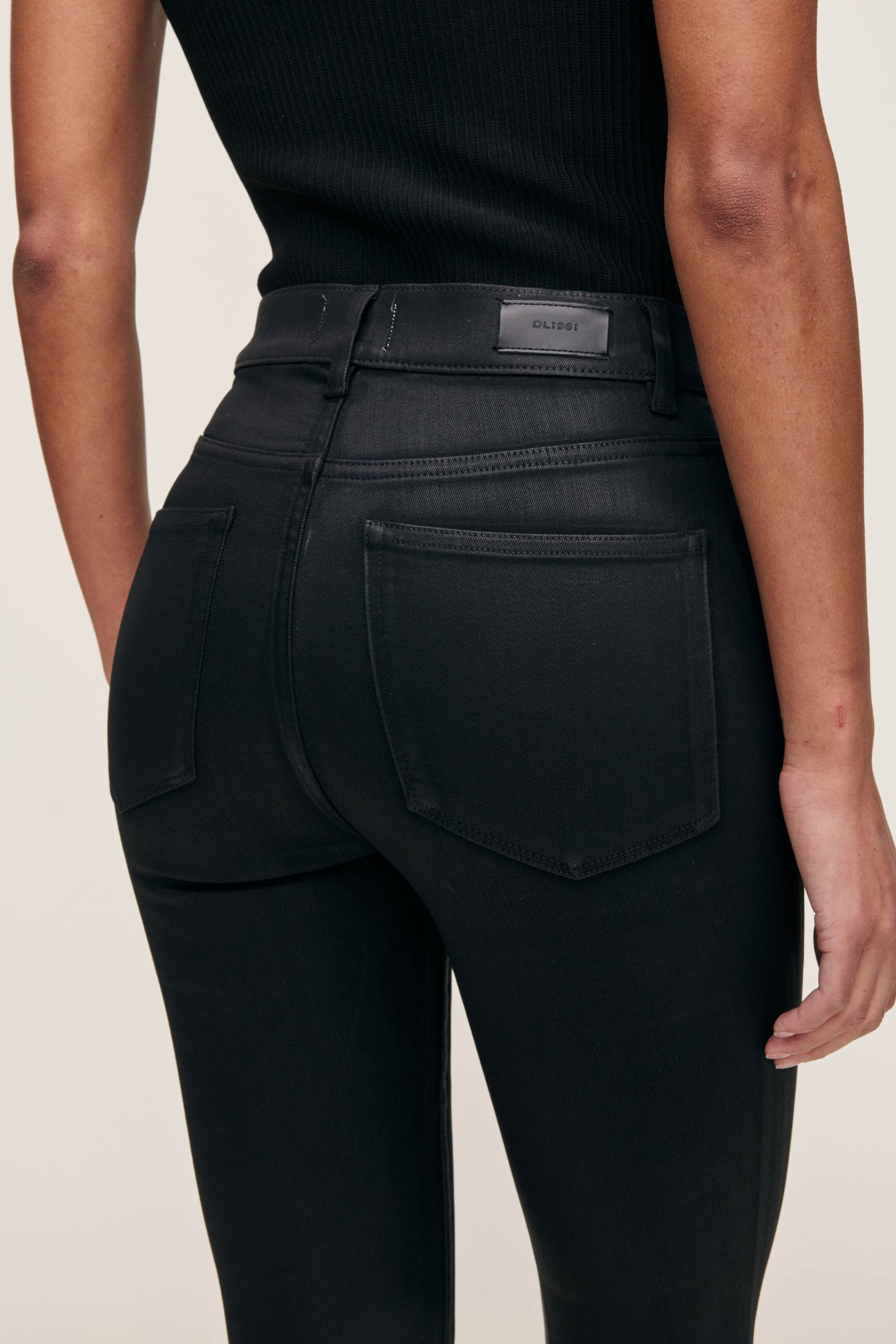 DL1961 Bridget Boot Crop Black Coated