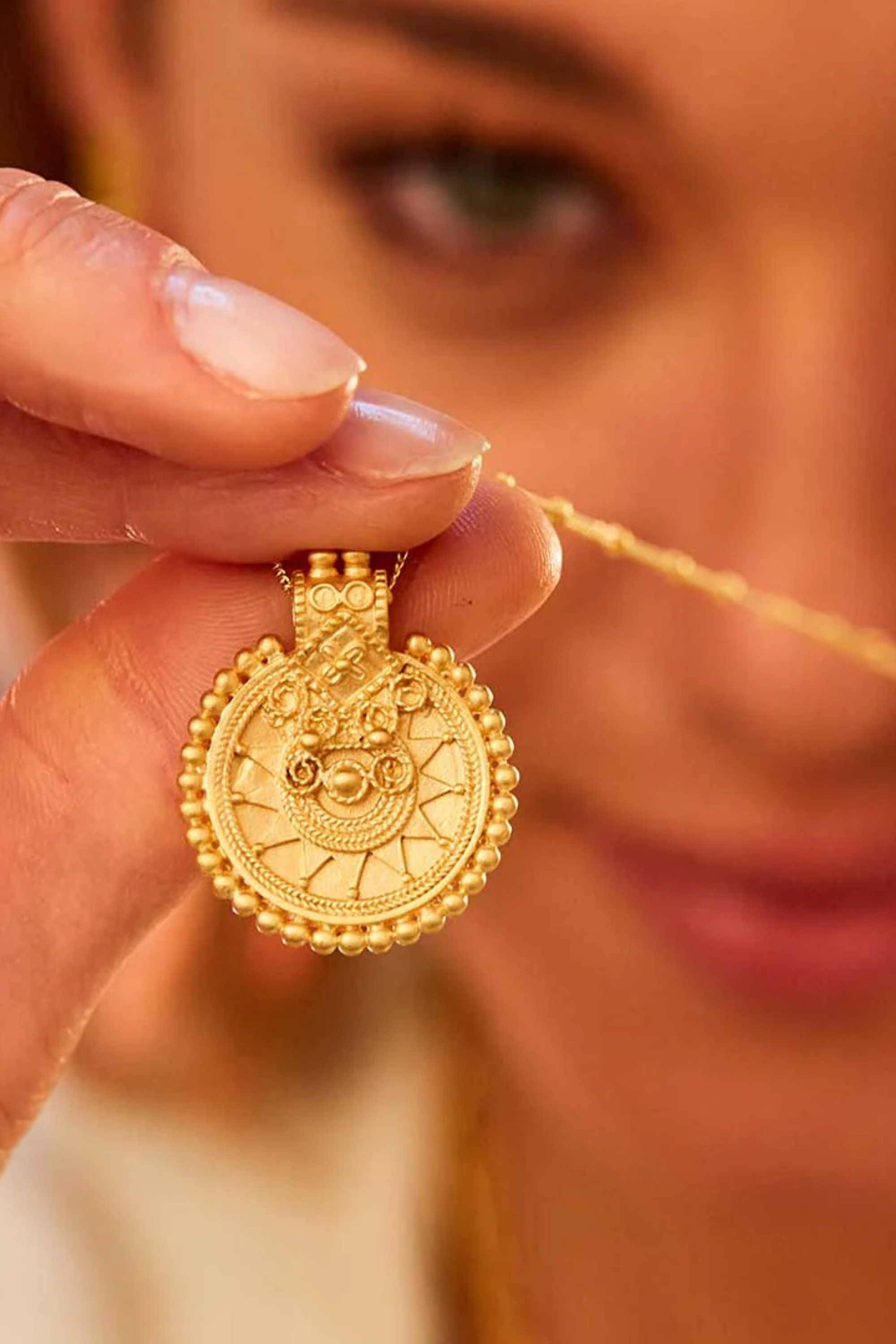 Satya 36" Gold Mandala Necklace
