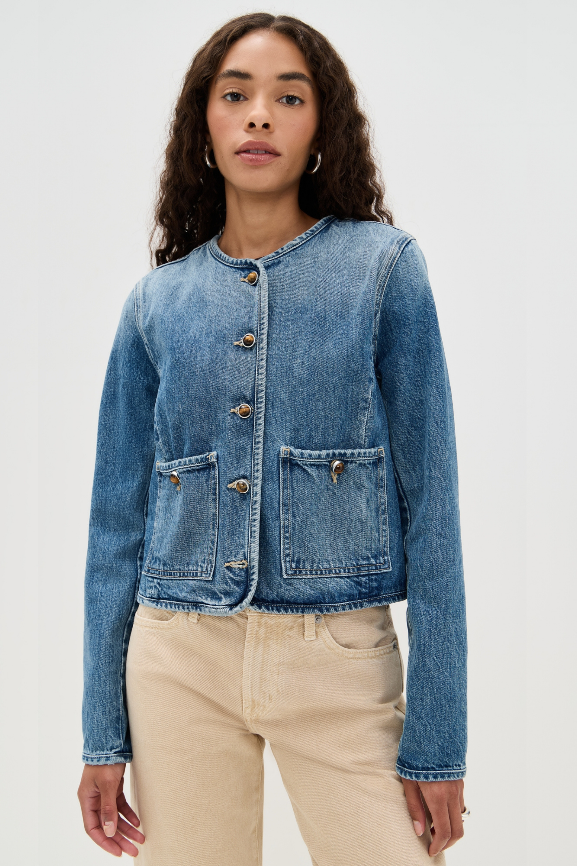 Veronica Beard Andrea Jacket Novel Buttons