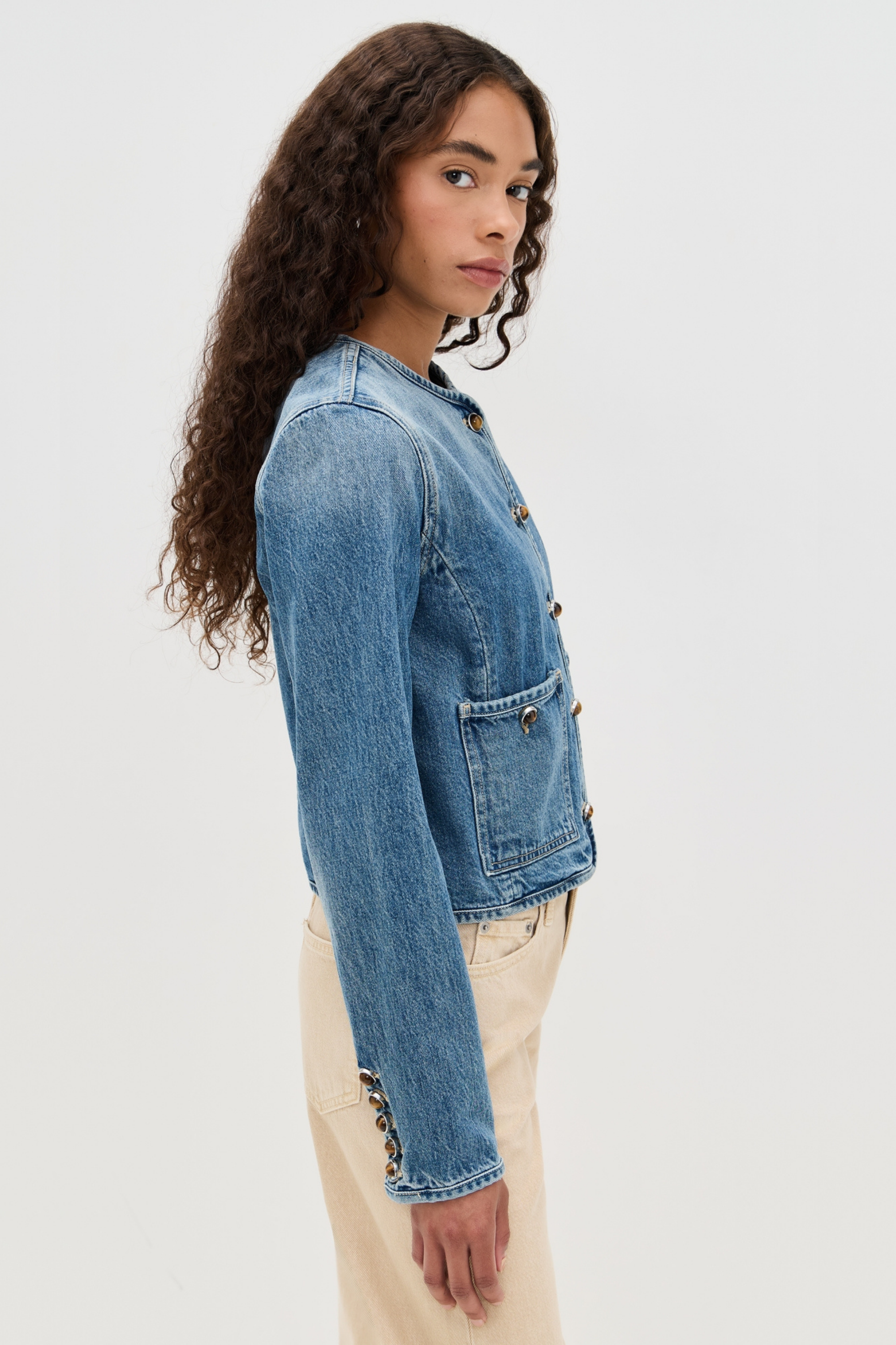 Veronica Beard Andrea Jacket Novel Buttons