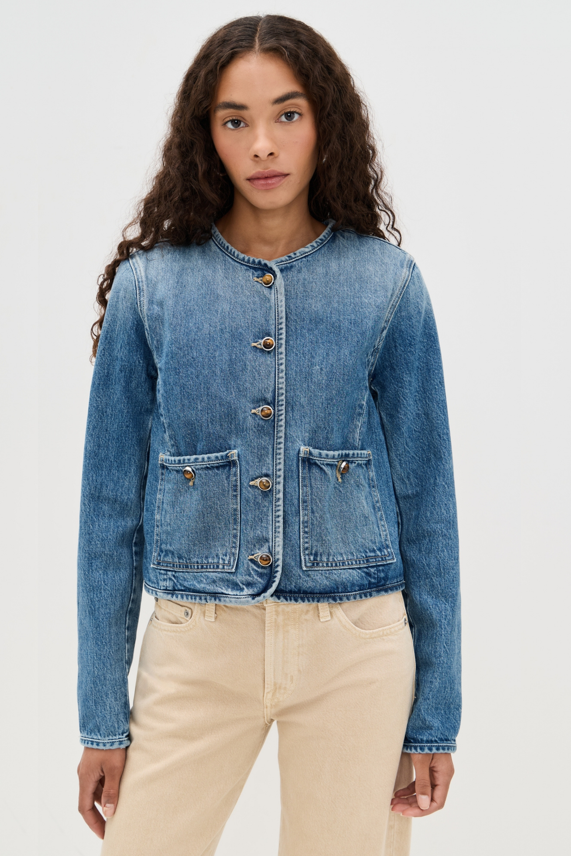 Veronica Beard Andrea Jacket Novel Buttons