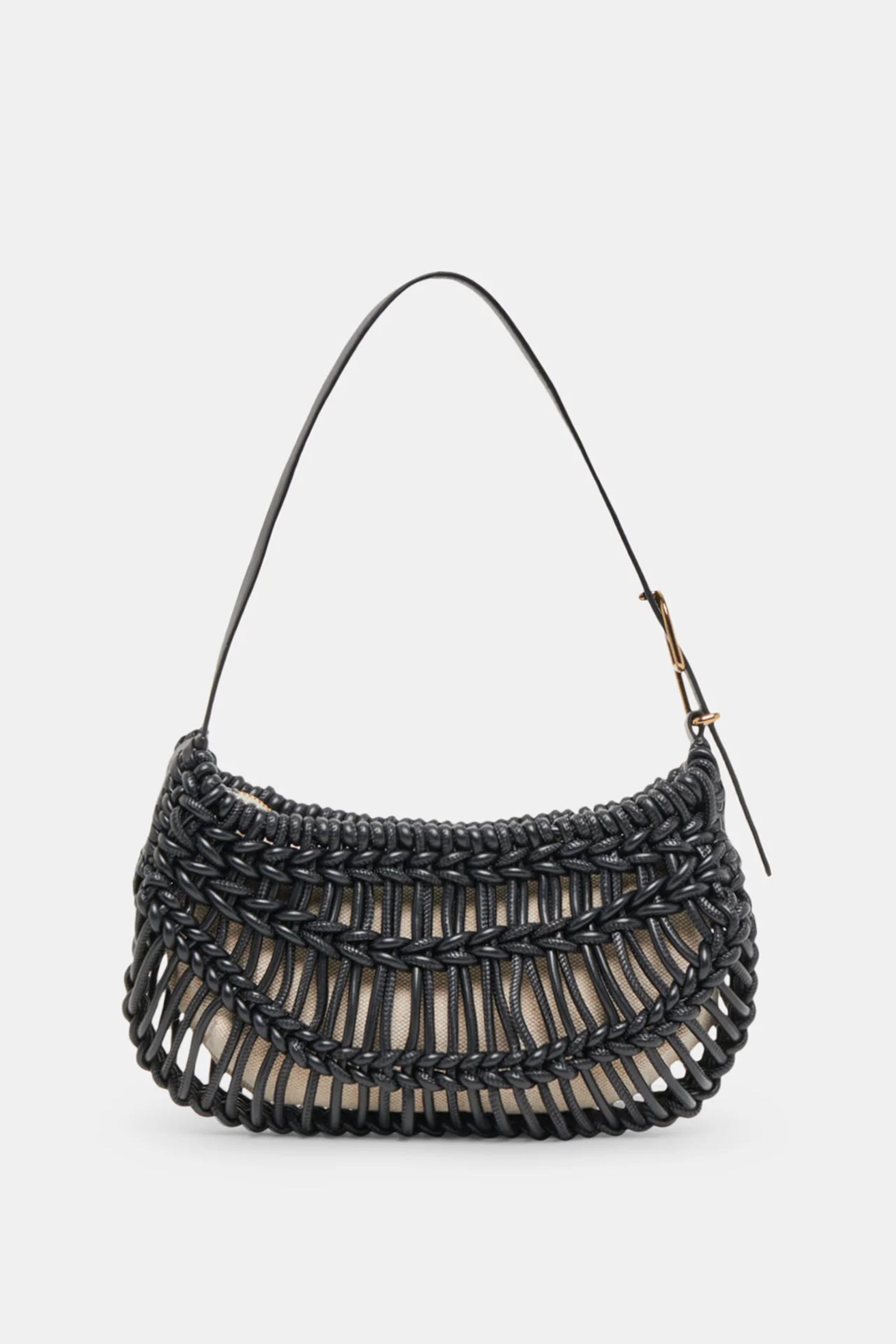 Dolce Vita Silvie Leather Mini Hobo in Black